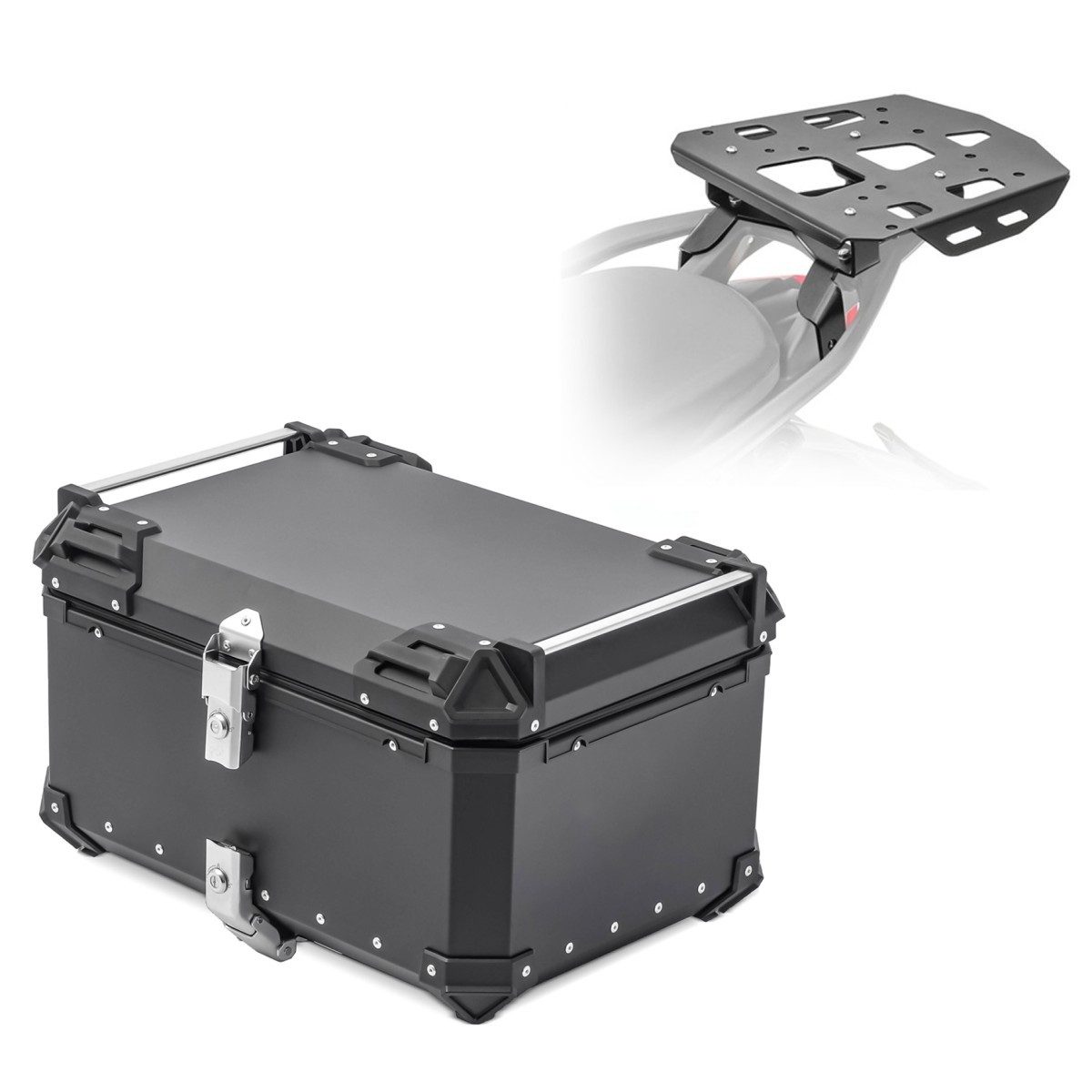 Topcase Set Topcase + Gepäckträger passend für Ducati Multistrada V4 / S 21-22