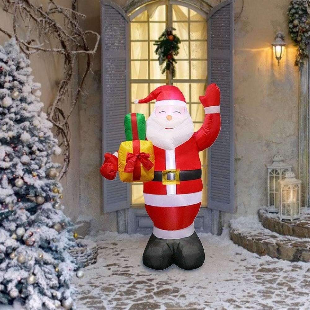 Weihnachtsfigur außen deko Weihnachtsmann, Beleuchtet Dekorative Weihnachtsmann St) (1 Aufblasbar