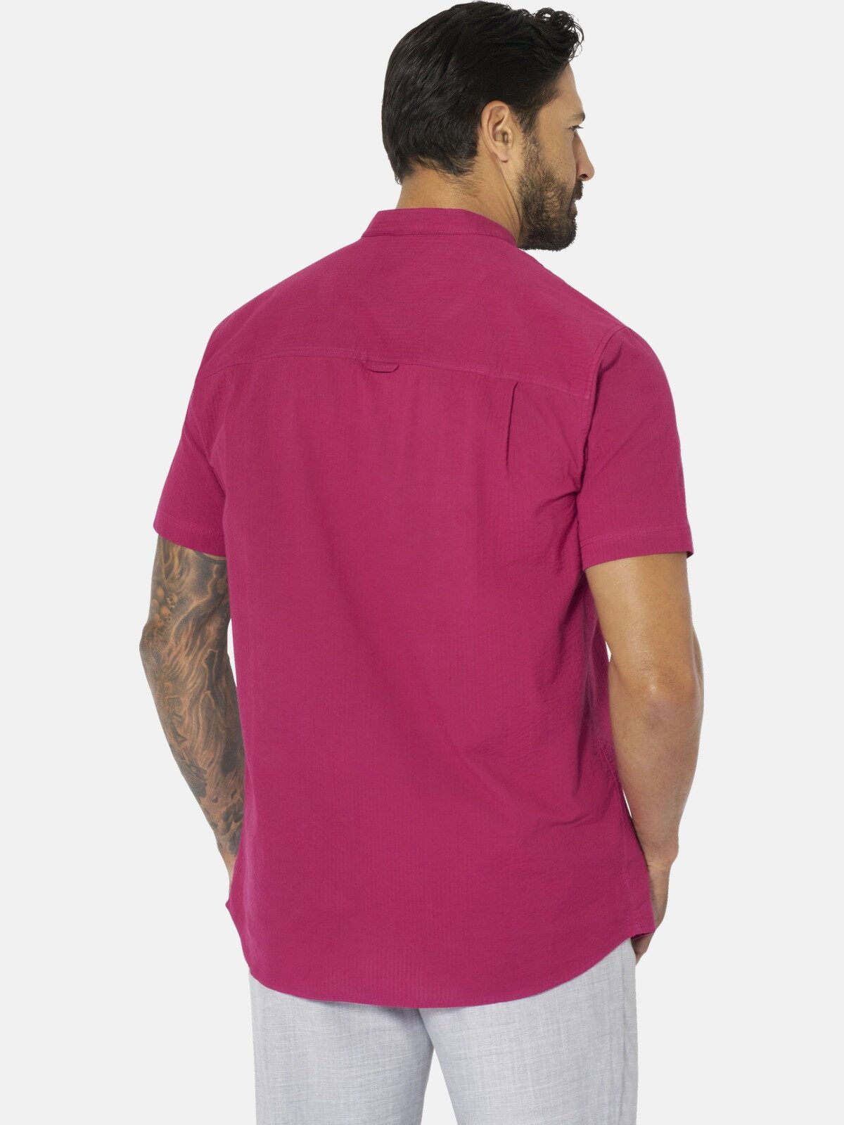 Jan Vanderstorm Kurzarmhemd ALBART in einfarbiger Optik günstig online kaufen