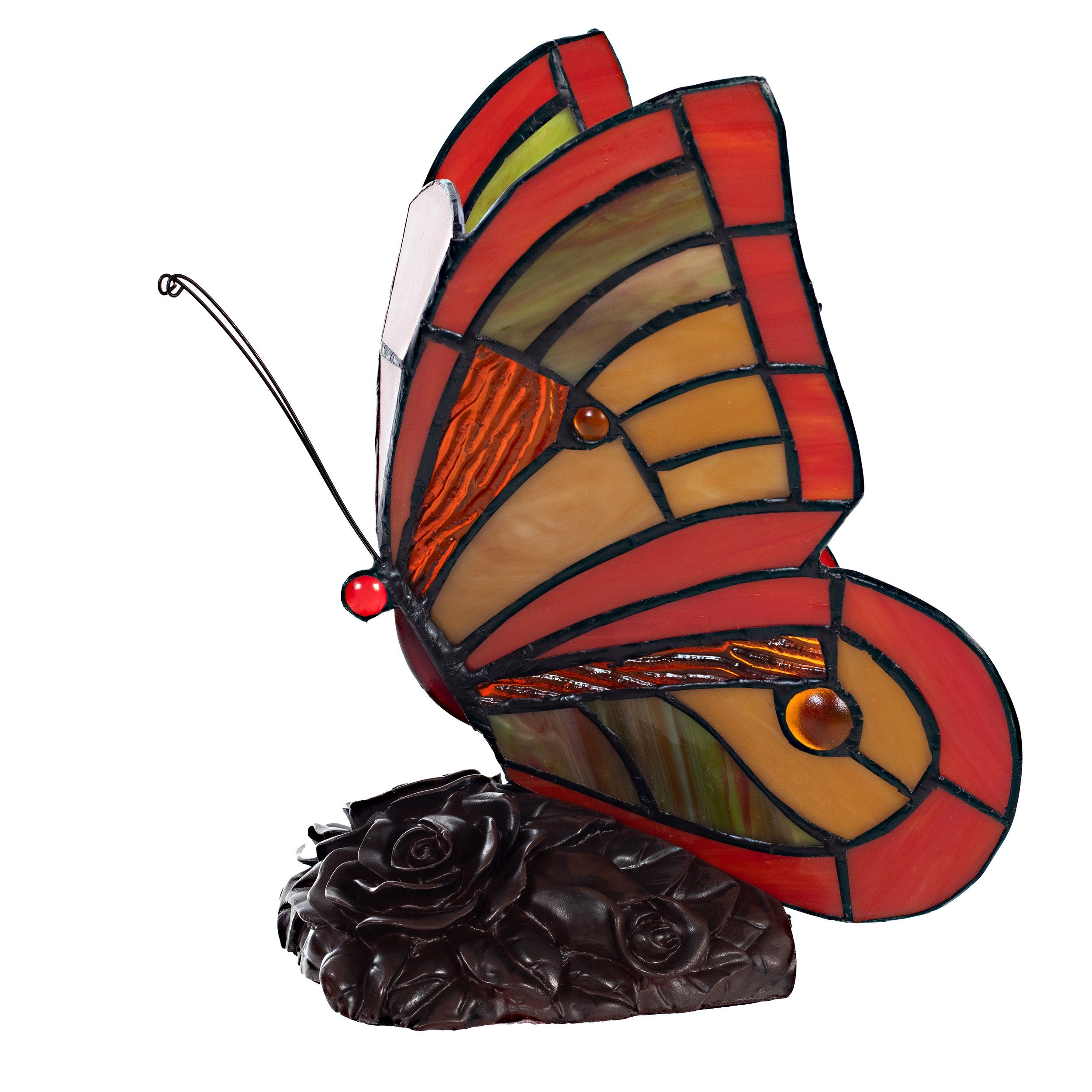 BIRENDY Stehlampe Tischlampe Tiffany-Style 200 Leuchte Dekorationslampe Schmetterling