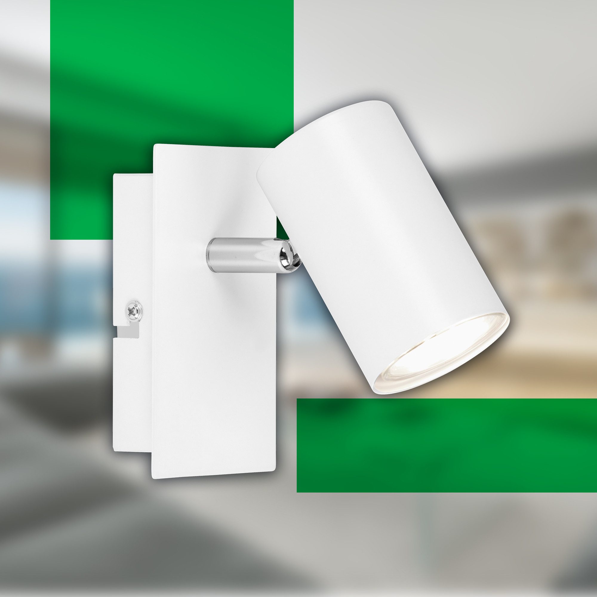 Briloner Leuchten Deckenspot LED Wandlampe Innen Wohnzimmer GU10, Energieeffizient inkl. Leuchtmittel, ohne Leuchtmittel, 2700K - Extra - Warmweiß, Wandlampe, 12x8x12,3cm, Schwarz, max.40W, GU10, Innen, Wohnzimmer