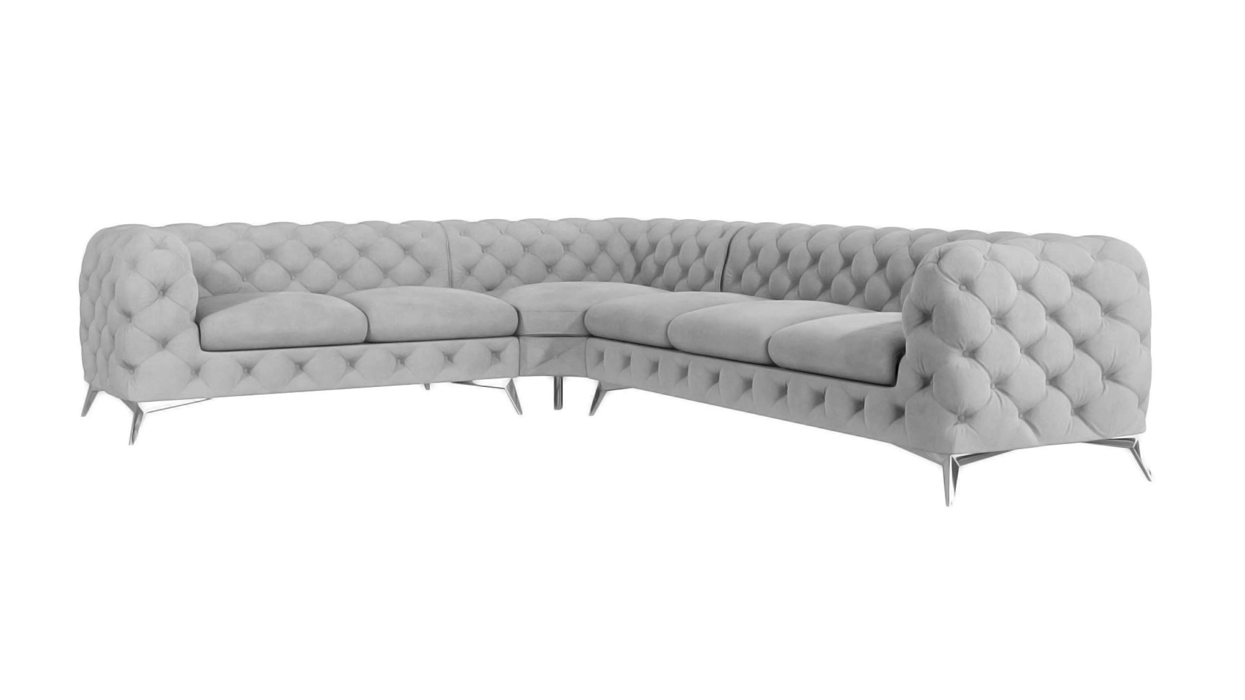 Ecksofa Stylefy Metall, oder Wellenfederung, im L-Form, stellbar, Design Modern frei rechts mit mane links Raum Hawana, bestellbar, Eckcouch,