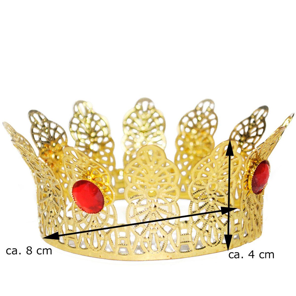 Funny Fashion Kostüm Prinzessin Krone 'Rosenrot', Gold