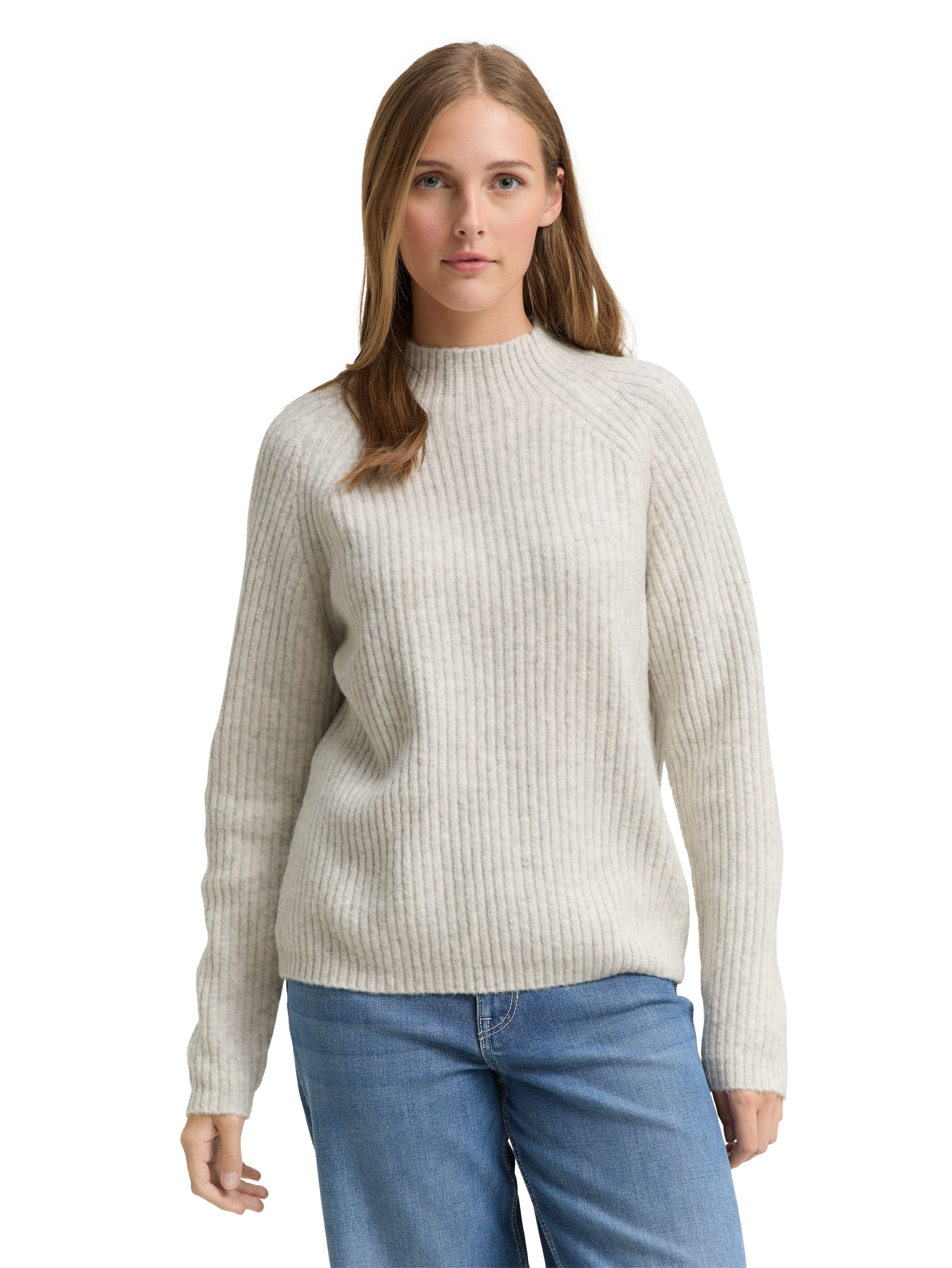 TOM TAILOR Denim Strickpullover mit Stehkragen günstig online kaufen