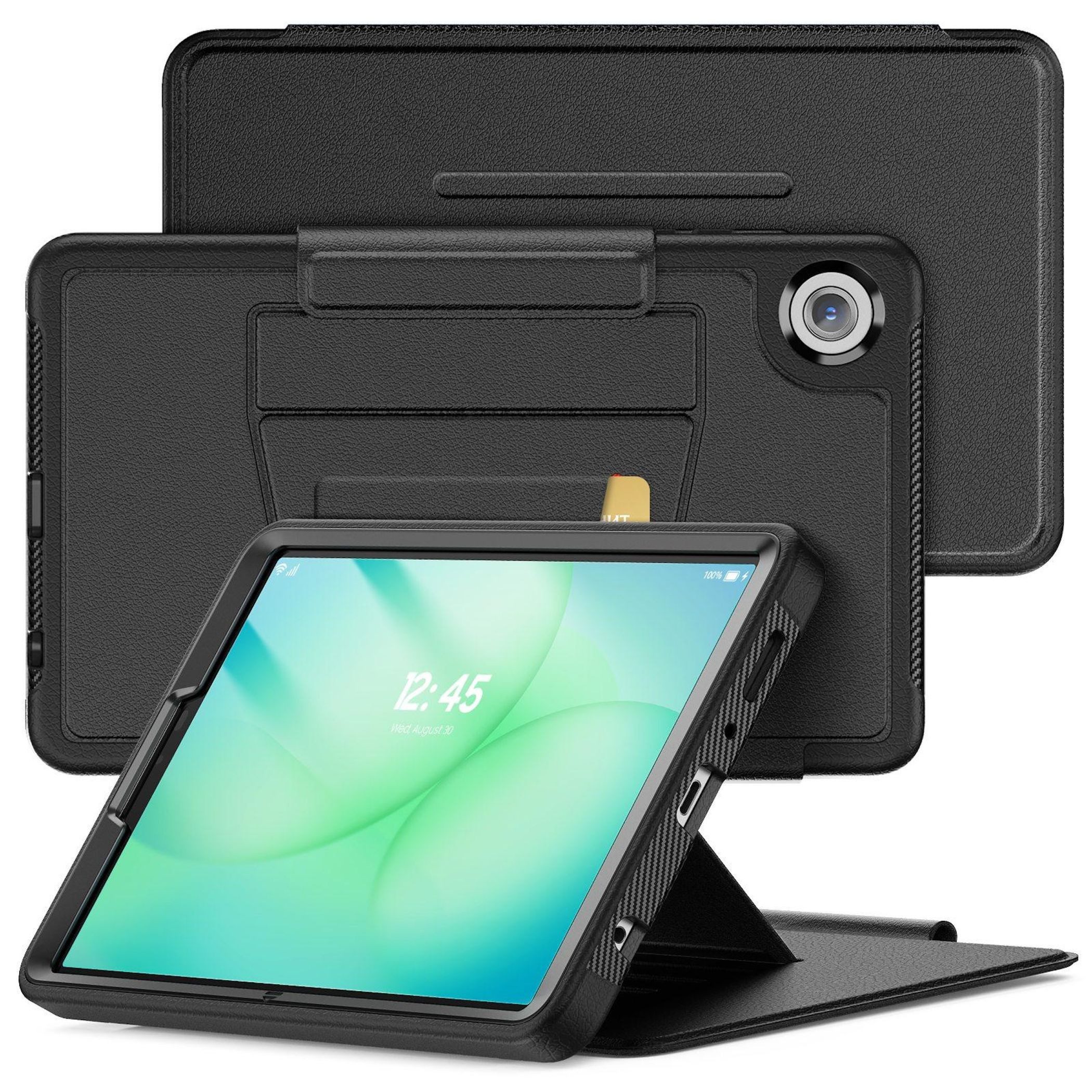 Wigento Tablet-Hülle Aufstellbar für Samsung Galaxy Tab A11 / A9 Smart Cover Magnetisch, Kartenfächer, Auto Sleep Wake, Magnetverschluss