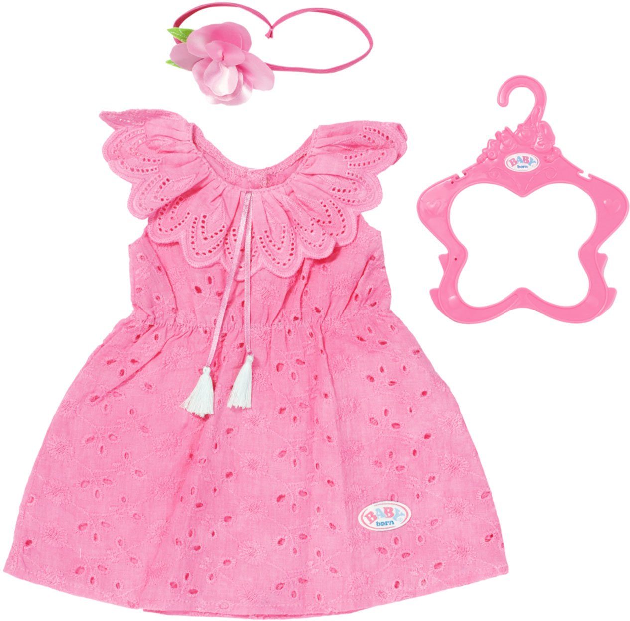 Baby Born Puppenkleidung Trendy Blumenkleid, 43 cm, mit Kleiderbügel