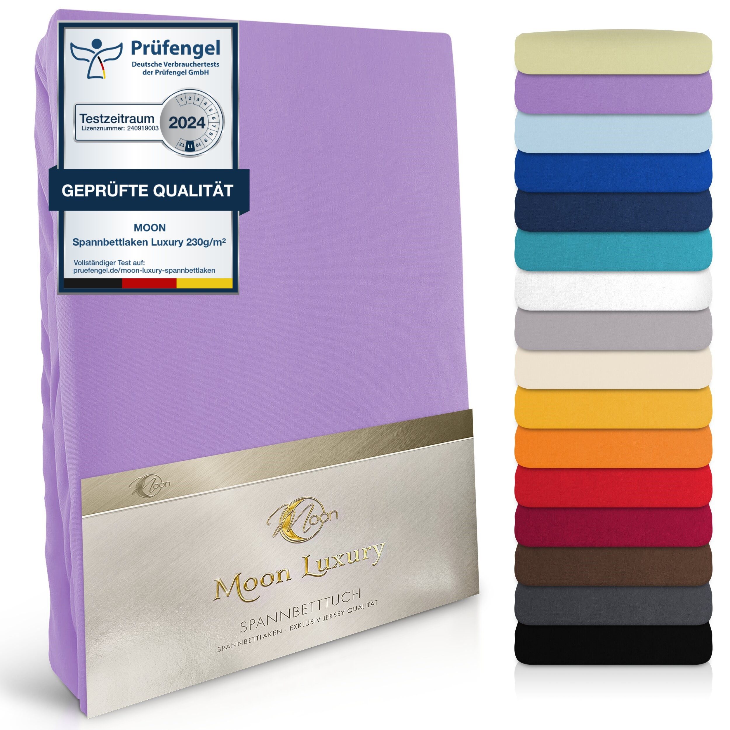 MOON Heimtextilien Spannbettlaken MOON-Luxury Spannbettlaken Jersey günstig online kaufen