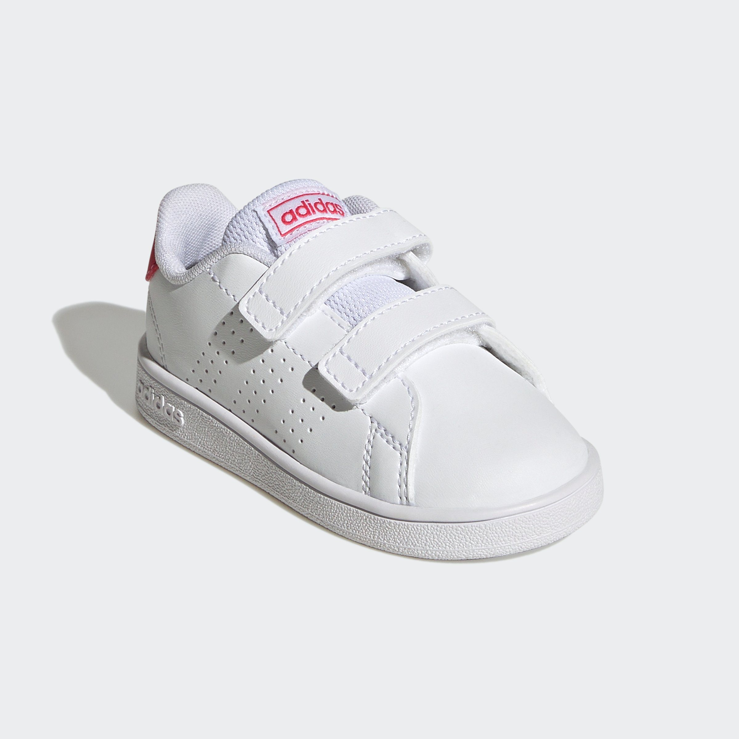 adidas Sportswear ADVANTAGE LIFESTYLE TWO Real den COURT / Design Cloud Sneaker Core des Stan Pink auf adidas HOOK-AND-LOOP Black White Spuren / Smith