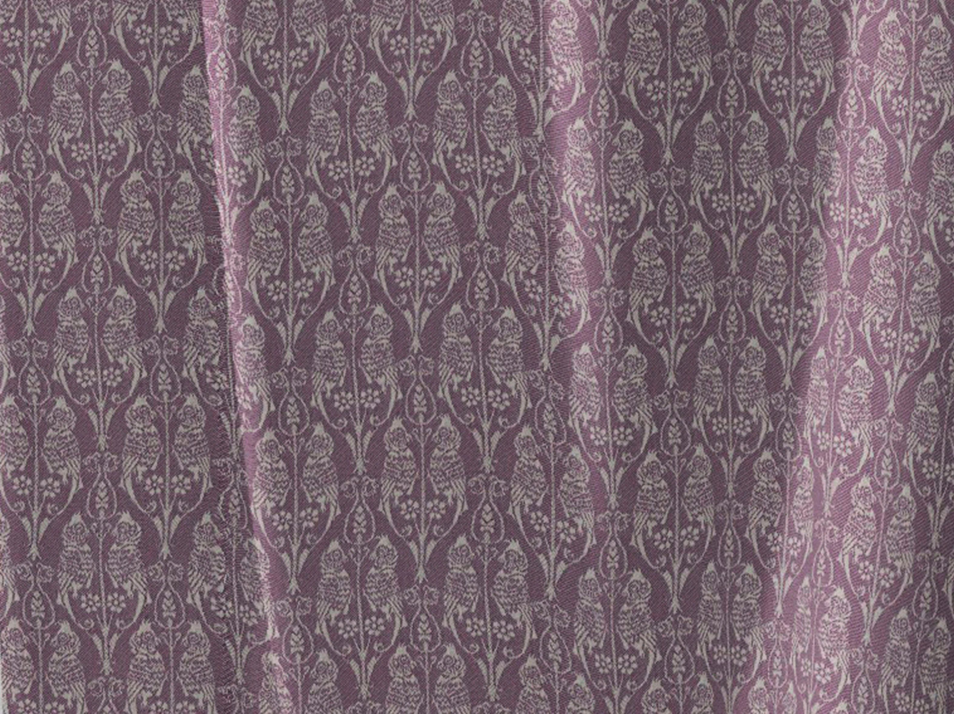 Vorhang Little Parrot, (1 nachhaltig blickdicht, Adam, Kräuselband Jacquard, St), aubergine