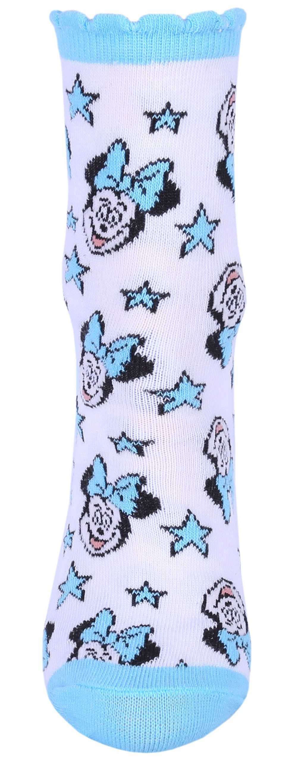 Disney Haussocken Weiß-blaue Socken mit Sternen gemustert Minnie Mouse DISNEY 27/30 EU