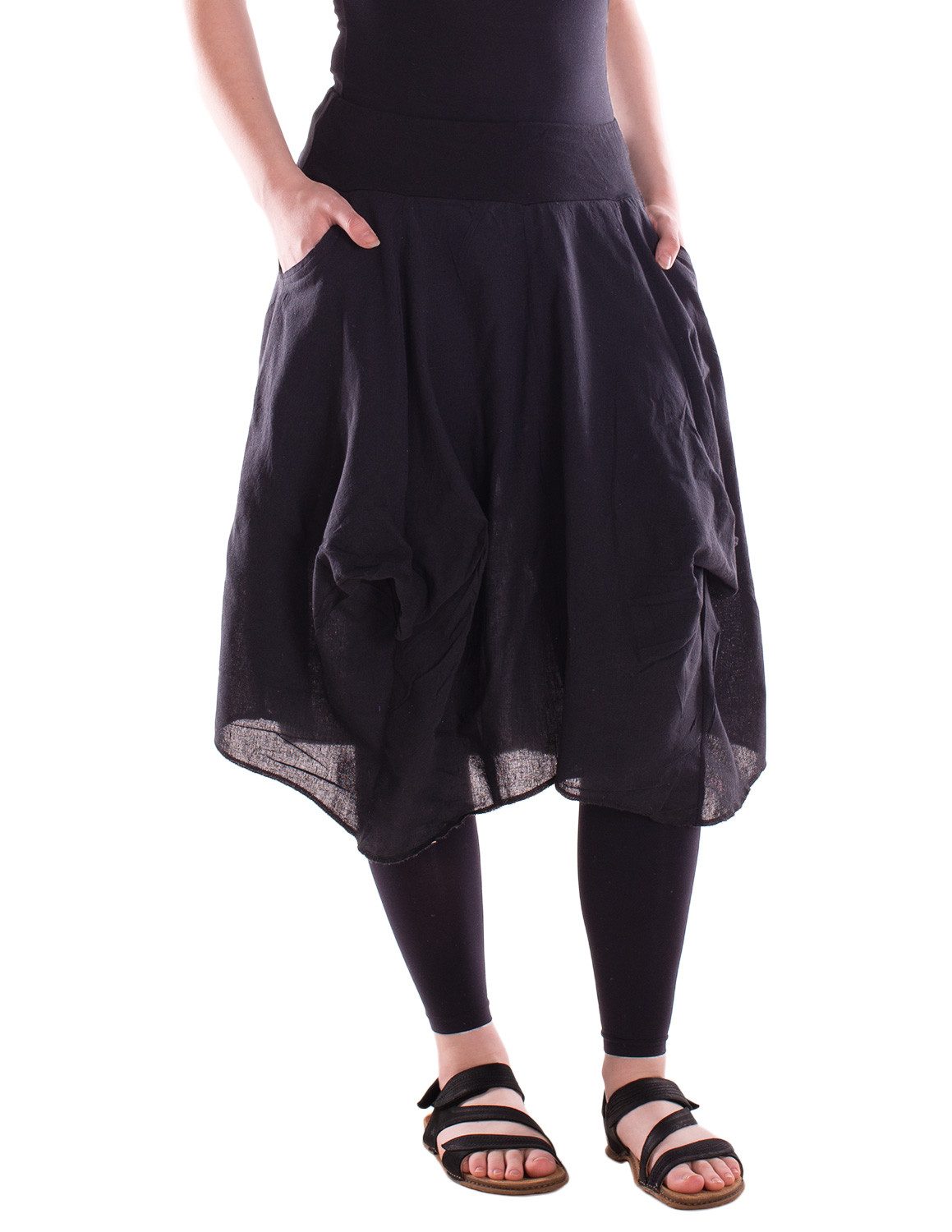 Vishes Sommerrock Damen knielanger Rock Baumwolle Vintage, Retro extra brei günstig online kaufen