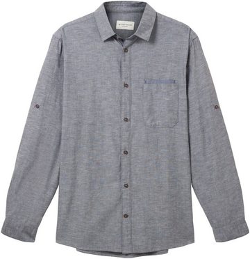 TOM TAILOR Langarmhemd aus feiner Chambray-Qualität