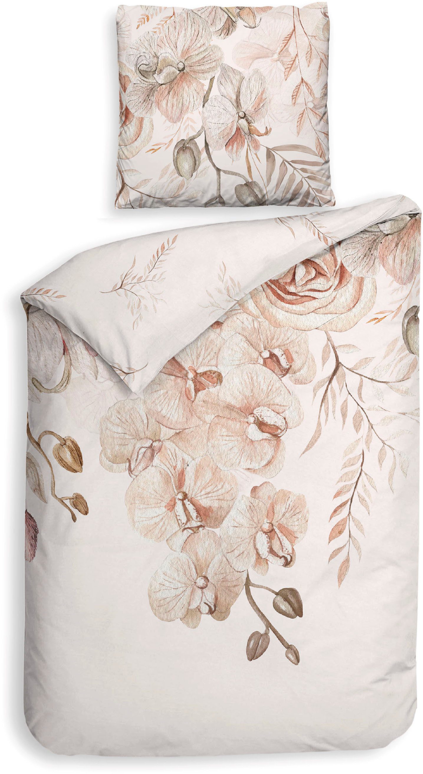 Heckett and Lane Bettwäsche Pioggia, Mako-Satin, 2 teilig, 100% Baumwolle, hochwertiges Mako-Satin, Bettwäsche ab 135x200 cm.