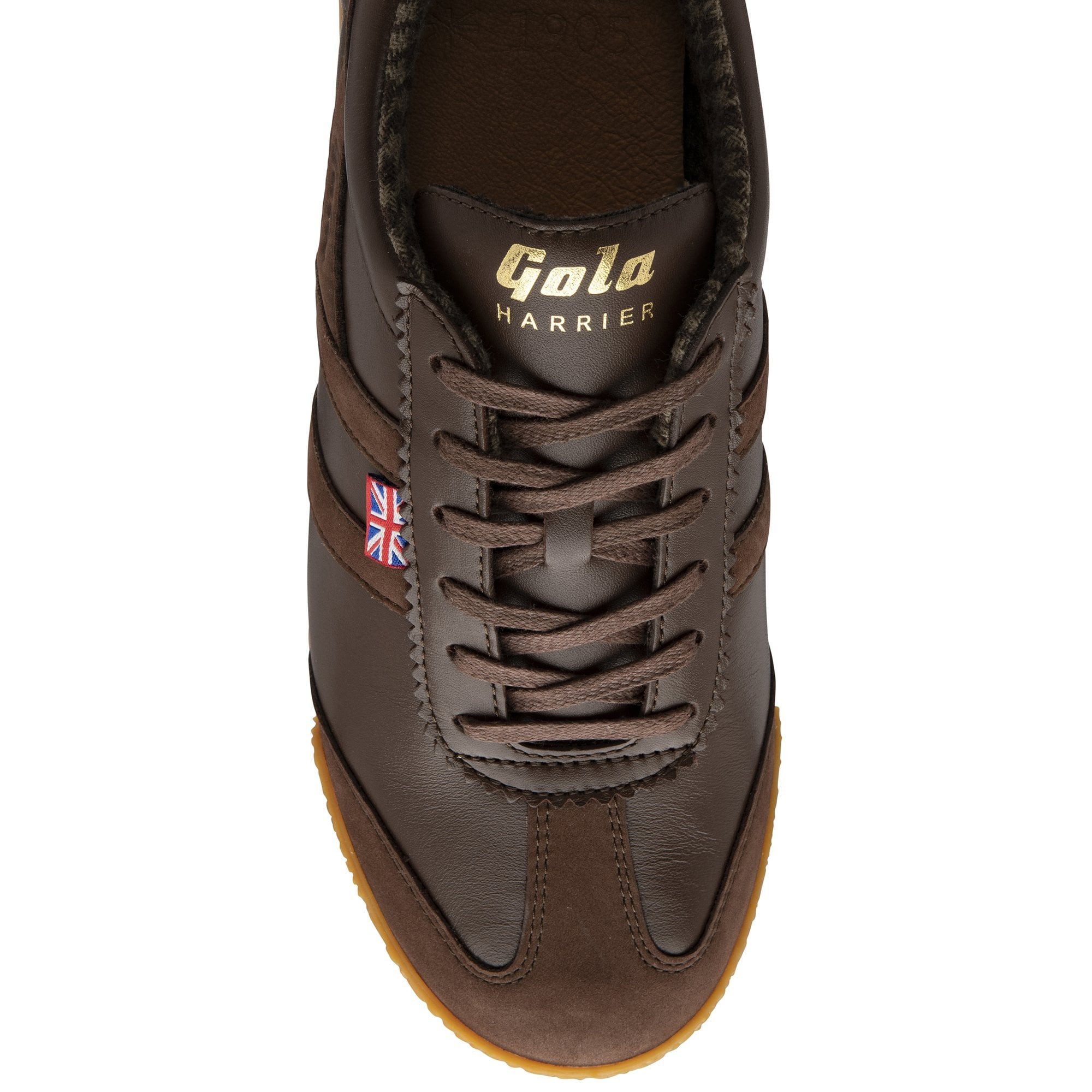 Gola Harrier Tweed (edle Vollederausführung) - Made in England - braun Snea günstig online kaufen