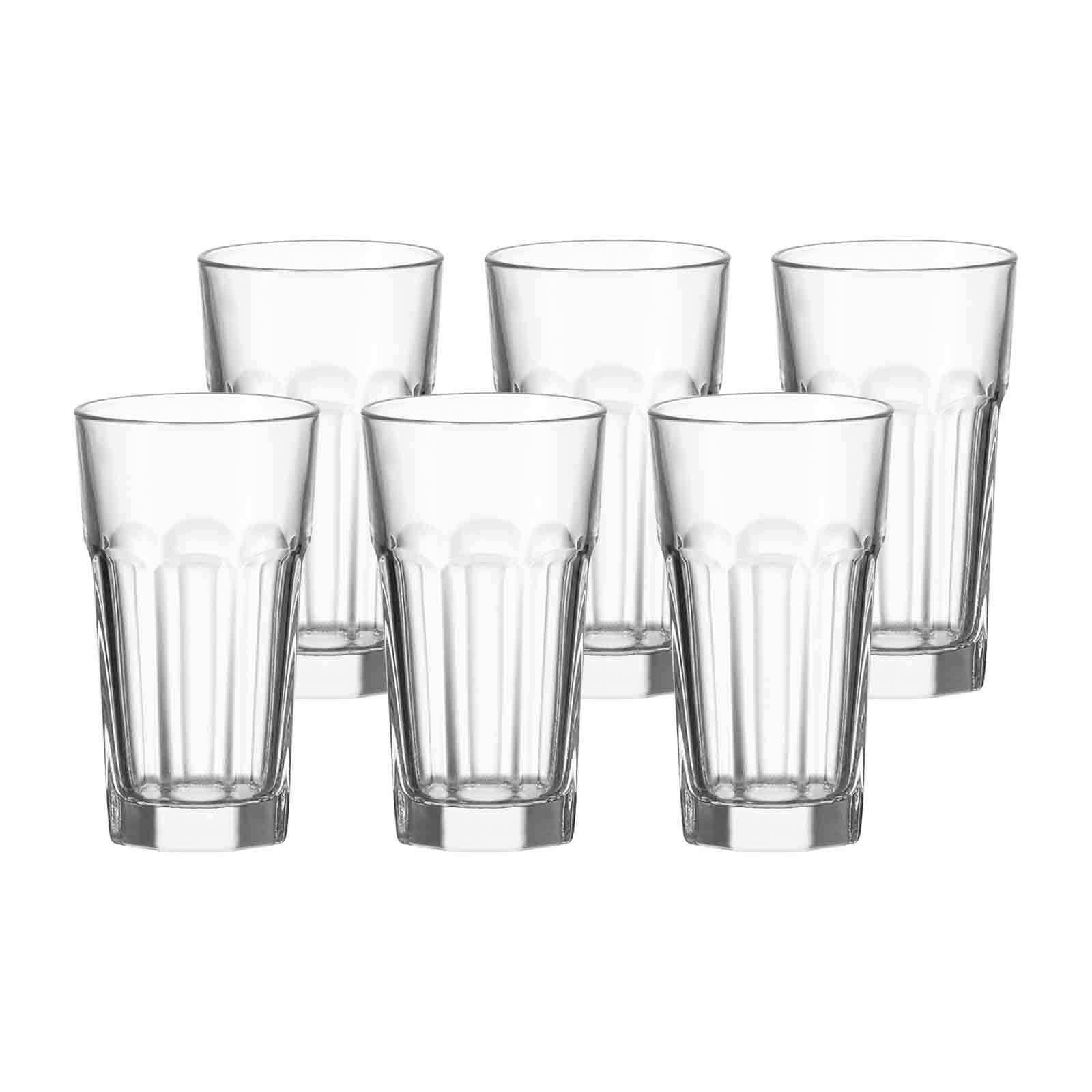 LEONARDO Longdrinkglas Rock Longdrinkgläser 340 ml 6er Set, Glas