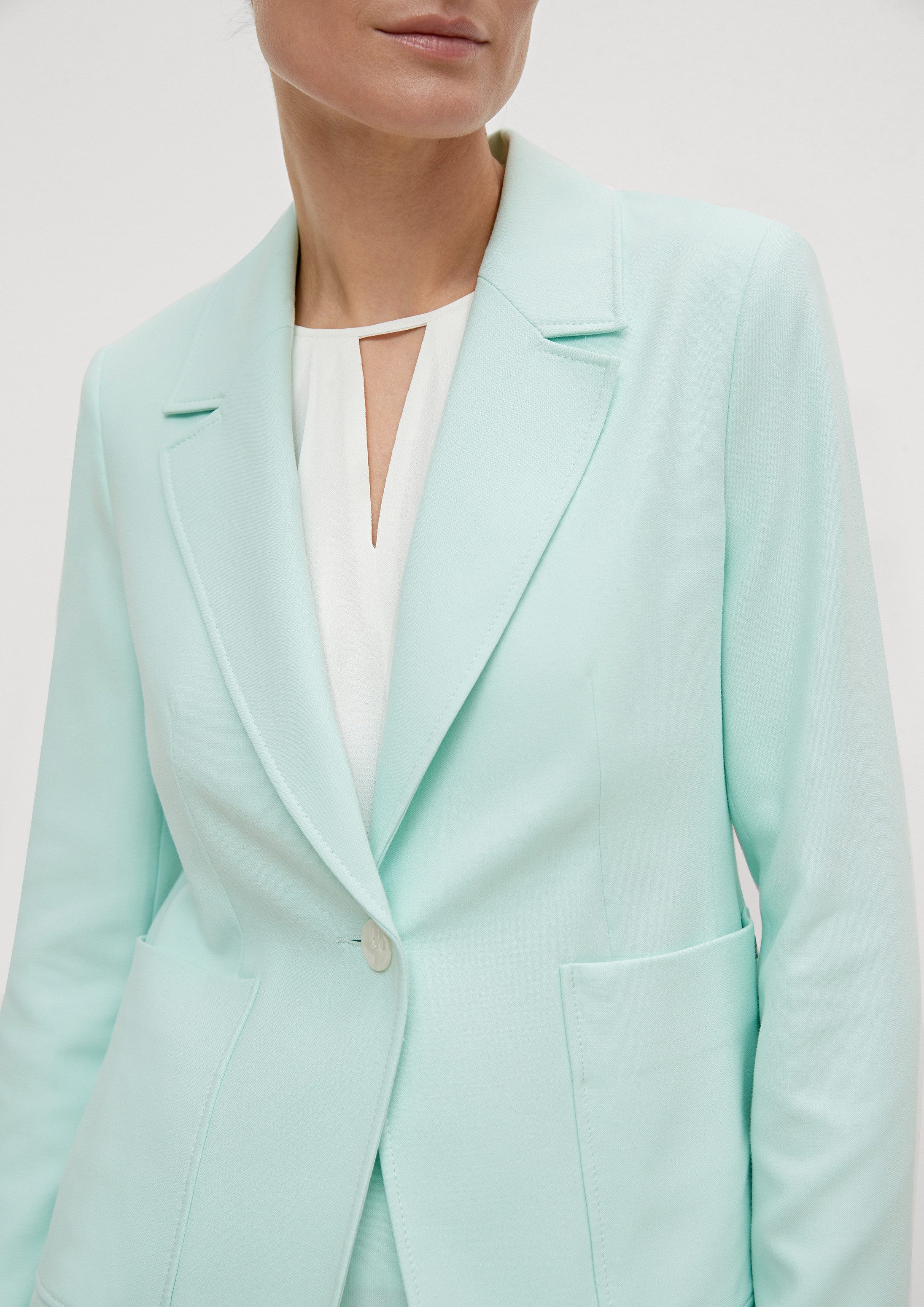comma Jackenblazer Indoor-Blazer Blazer aus Viskosemix