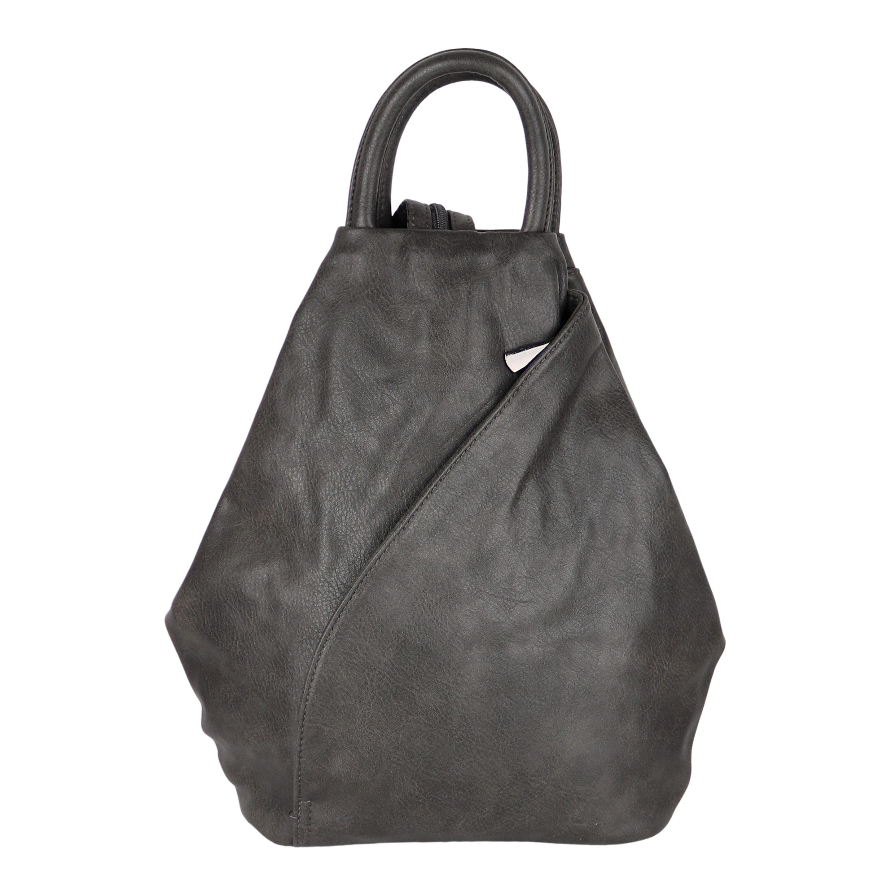 MIRROSI Tagesrucksack Damen Rucksack aus Kunstleder (ca. 30x34x14cm), aus hochwertigem Kunstleder, Rucksack, Daypack
