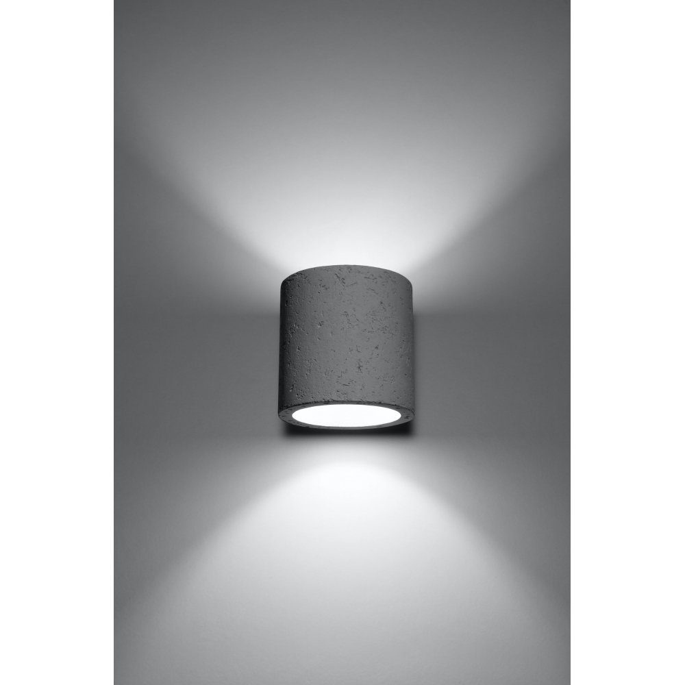 SOLLUX lighting Deckenleuchte Wandleuchte G9, cm 10x12x10 Wandlampe ca. 1x ORBIS beton