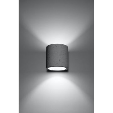 SOLLUX lighting Deckenleuchte Wandlampe Wandleuchte ORBIS beton, 1x G9, ca. 10x12x10 cm