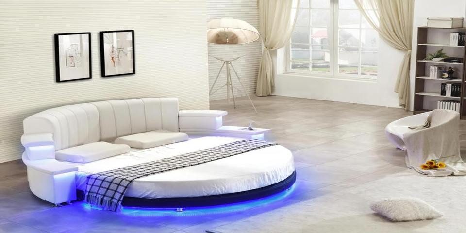 JVmoebel Rundbett Funktionsbett All in One mit Sofa-Funktion und modernem Design (Bett), Made in Europa