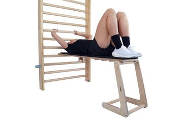 pedalo® Sprossenwand Sprossenwand Schrägbrett, Einhängebrett für Fitness, Therapie, Praxen, (Universell passend an Sprossenwände), Polster abnehmbar, Kompatibel mit Pedalo Mini-Dips