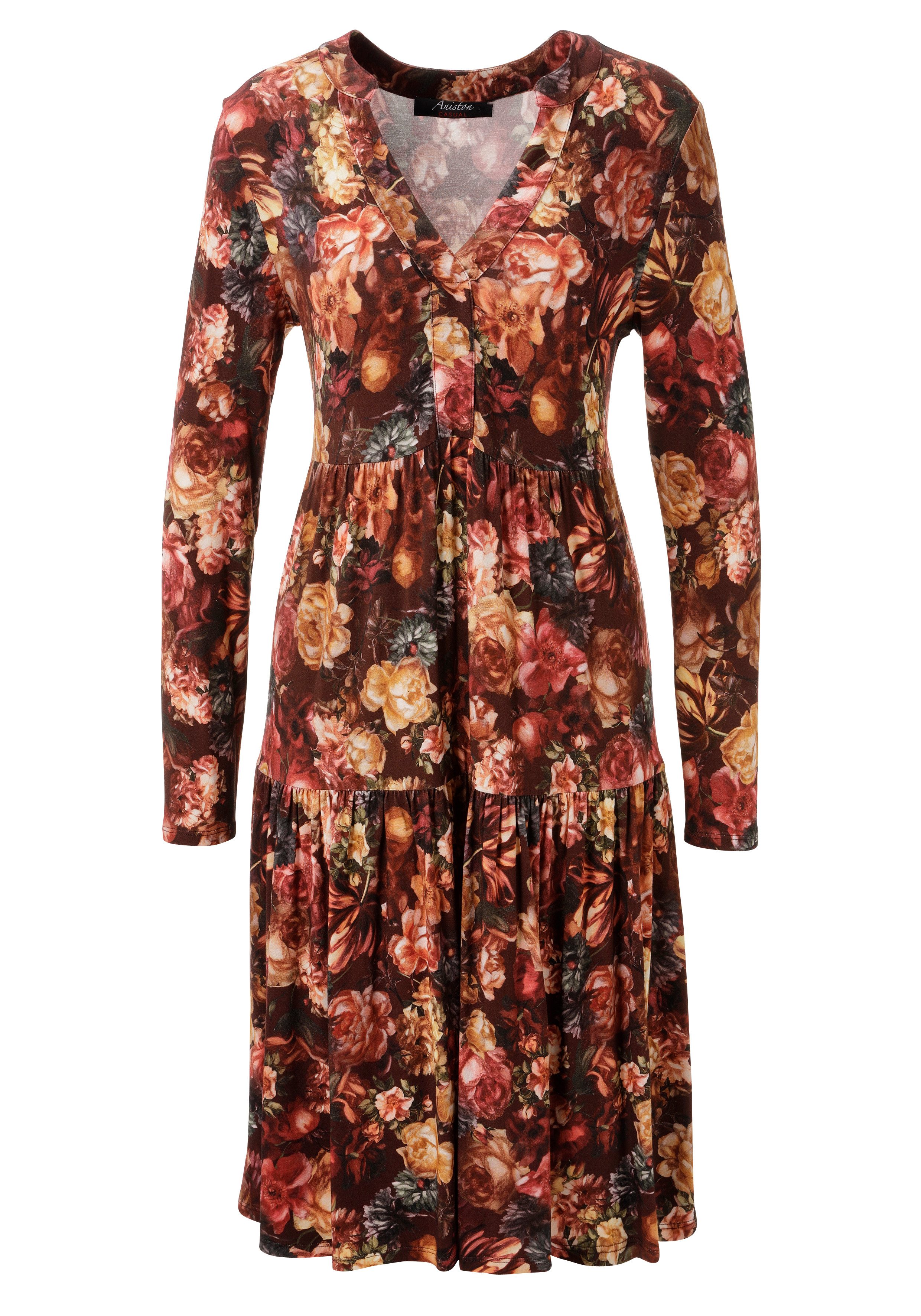 Aniston CASUAL Jerseykleid mit farbharmonischen Blumendruck - NEUE KOLLEKTION – Bild 5 von 5