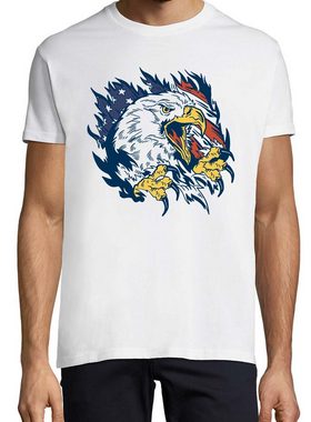 Youth Designz T-Shirt Adler USA Flagge Herren Shirt mit trendigem Frontprint