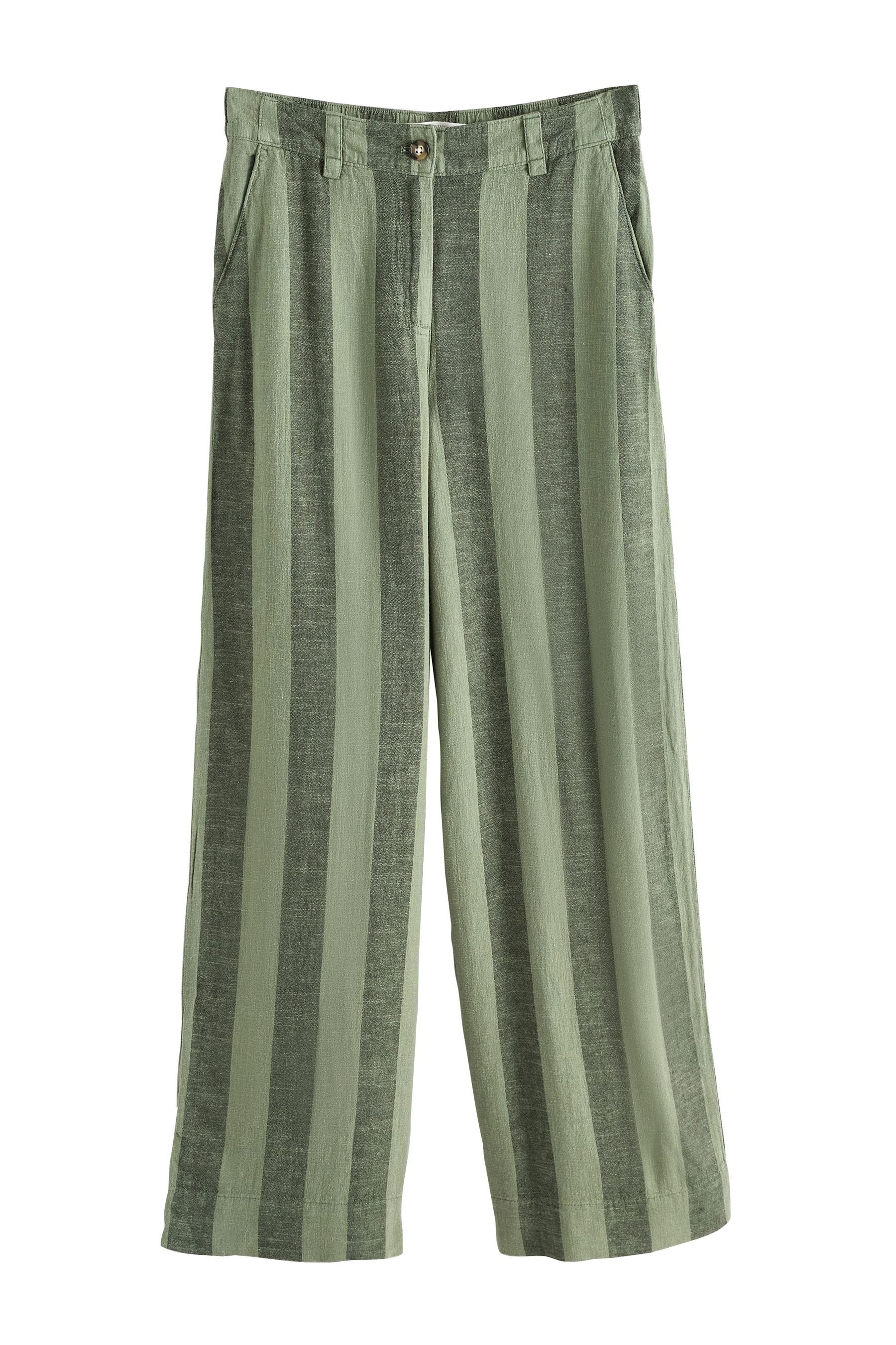 Next Palazzohose Elegante Hose aus Leinenmischung mit weitem Bein (1-tlg)