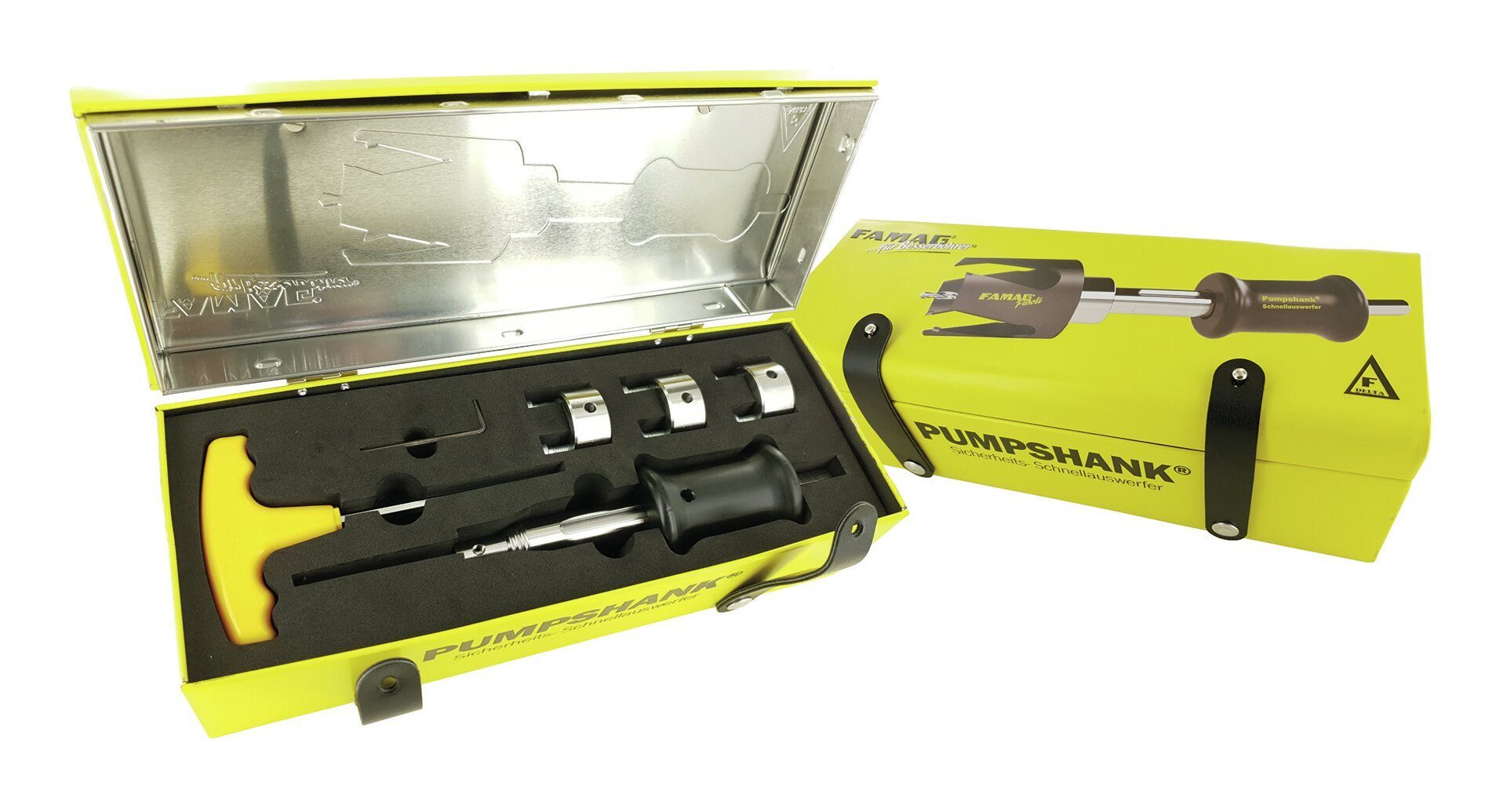 FAMAG Lochsäge, 6-tlg., Pumpshank mit 3 Adapter und Vorbohrer