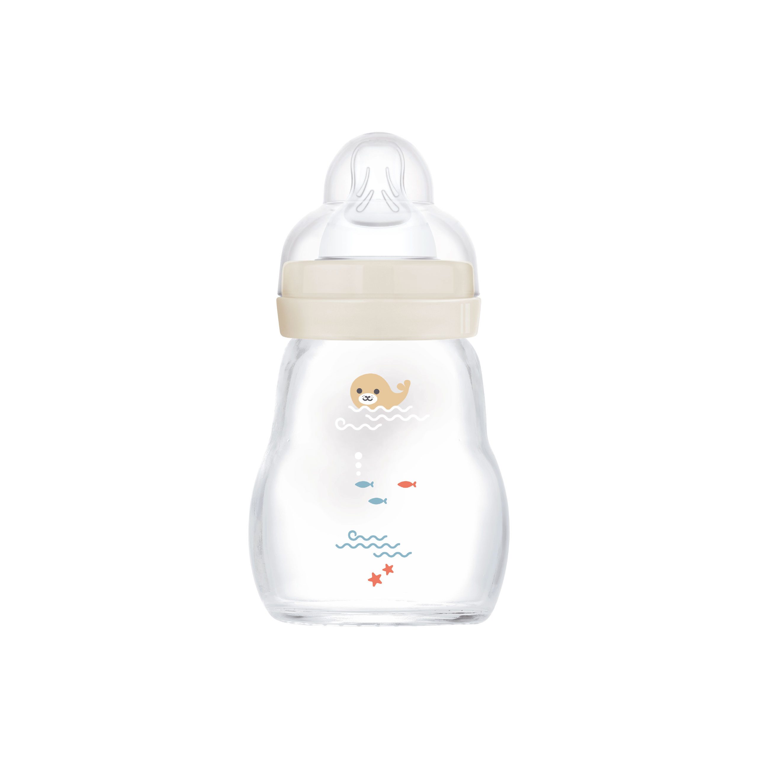 MAM Babyflasche Feel Good Matt, mit Skin Soft Anti-Kolik Silikon Weithals Trinksauger, Babyflaschen-Set