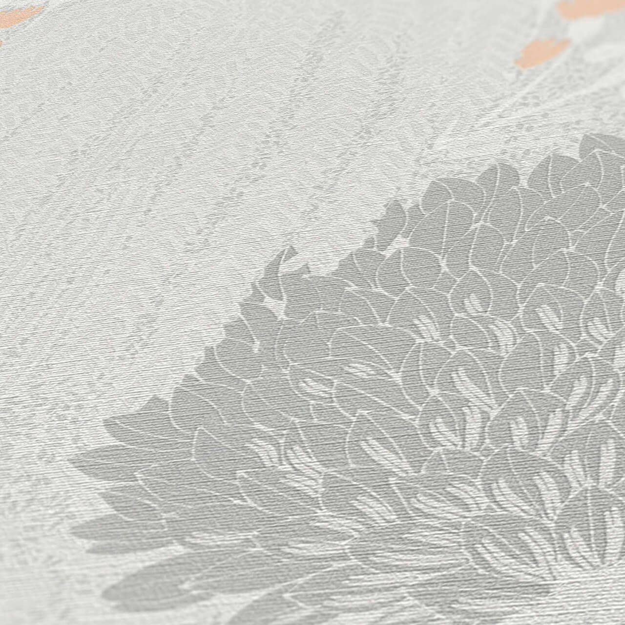 KUNSTLOFT Vliestapete Lush Hideaway 0.53x10.05 lichtbeständige Design matt, m, Tapete orange grau