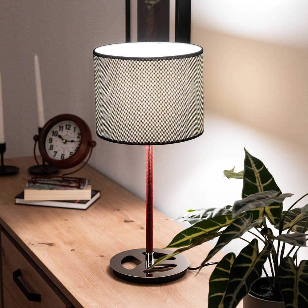 etc-shop LED Design Chrom Farbwechsel, Lampe Fernbedienung Tisch Warmweiß, Metall Set Leuchtmittel Nacht im Leuchte Tischleuchte, inklusive