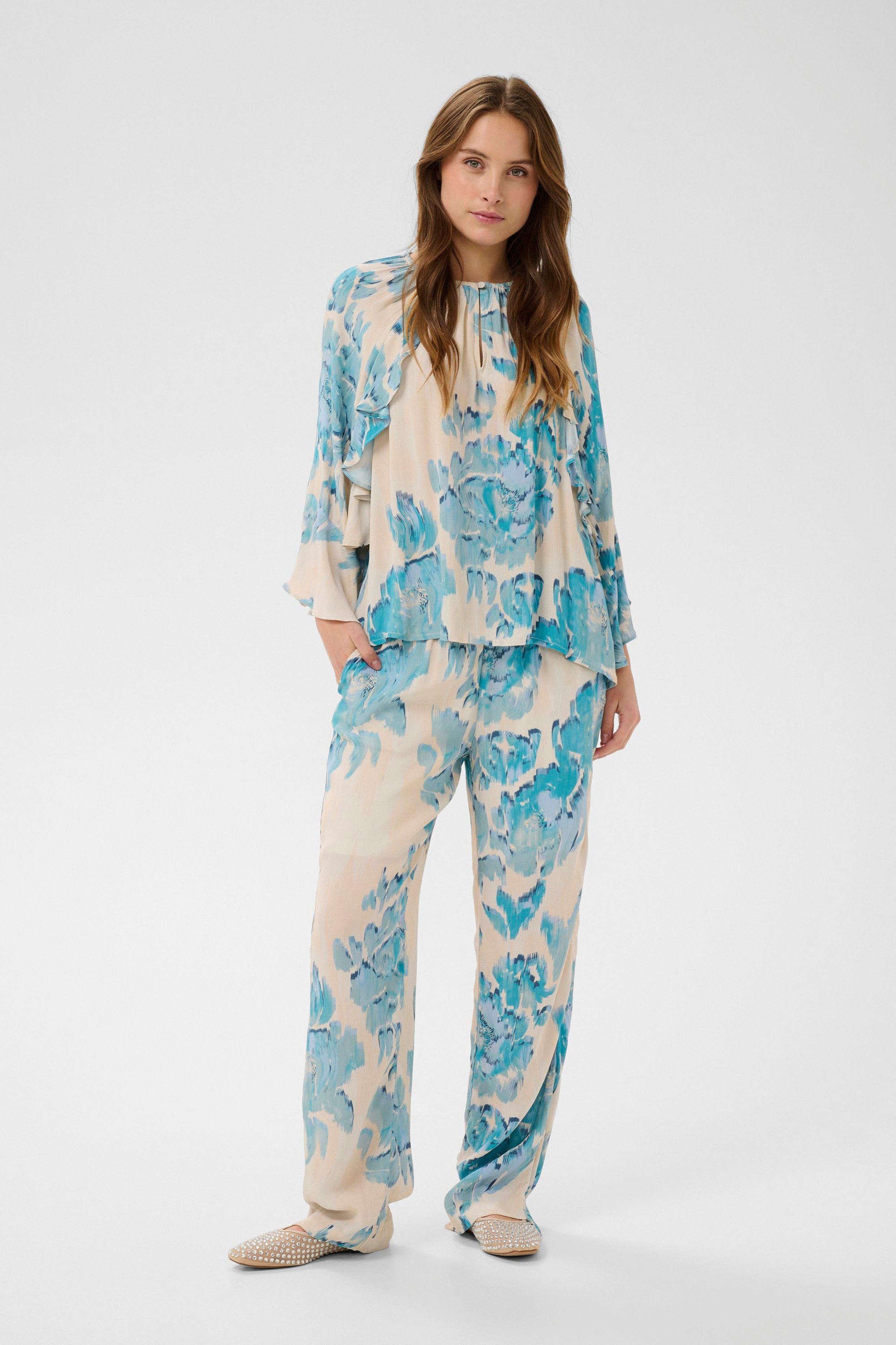 Saint Tropez Kurzarmbluse Kurzarm-Bluse PollyanaSZ