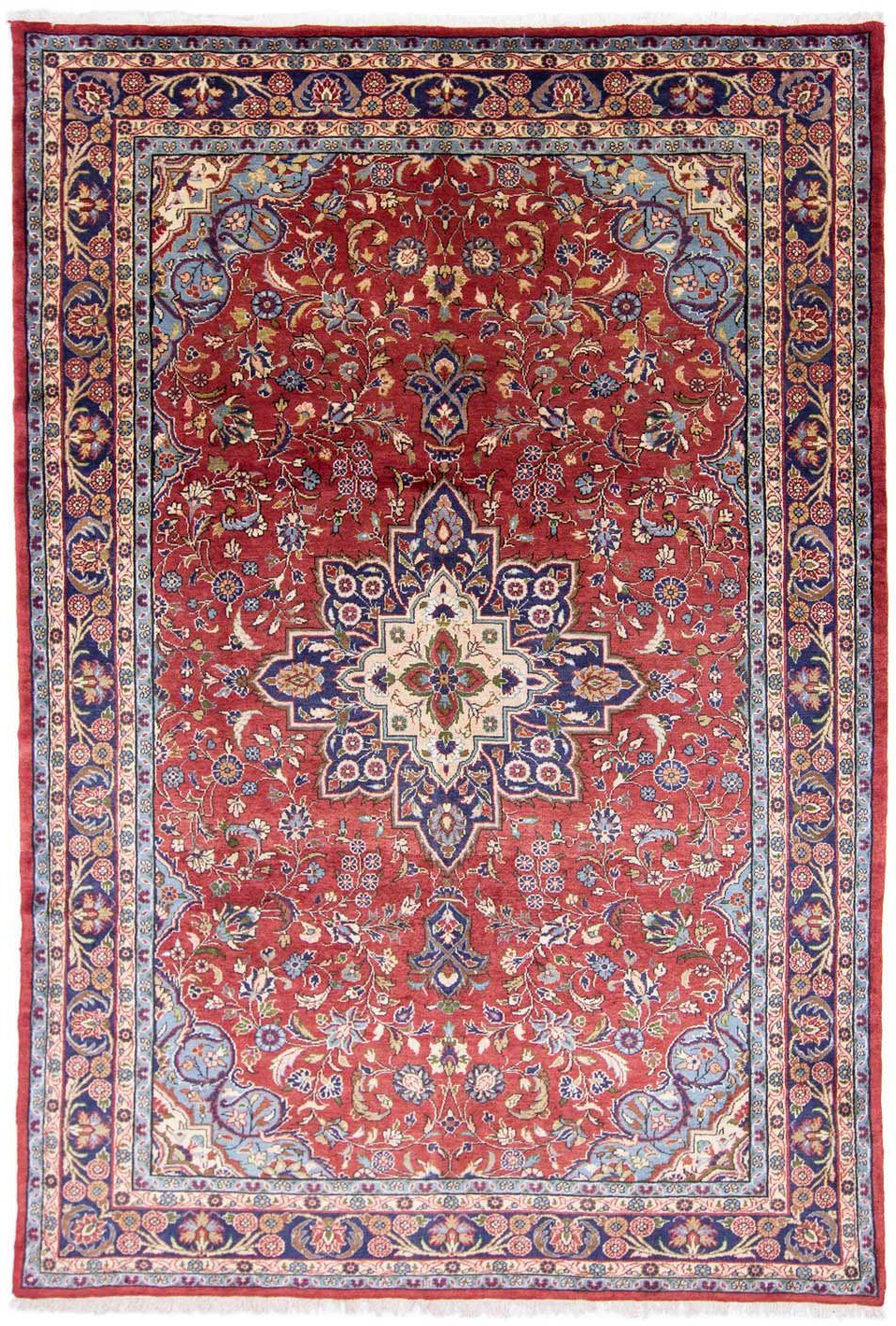 Wollteppich Mehraban Medaillon Rosso 302 x 205 cm, morgenland, rechteckig, Höhe: 10 mm, Unikat mit Zertifikat