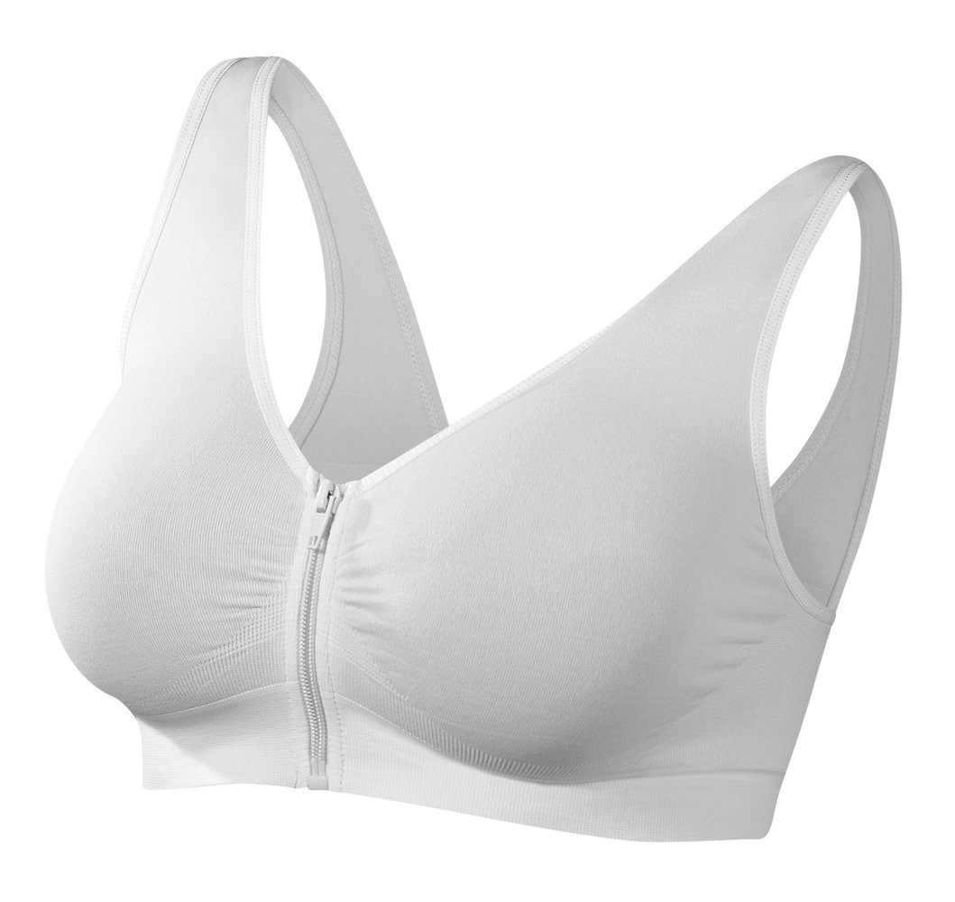 SLIMmaxx Bügelloser BH Traum-BH mit Reißverschluss 2er-Set 36/38 (M) schwarz/weiß anschmiegsam ohne störende Nähte gemütlich ohne Bügel – Bild 4 von 5