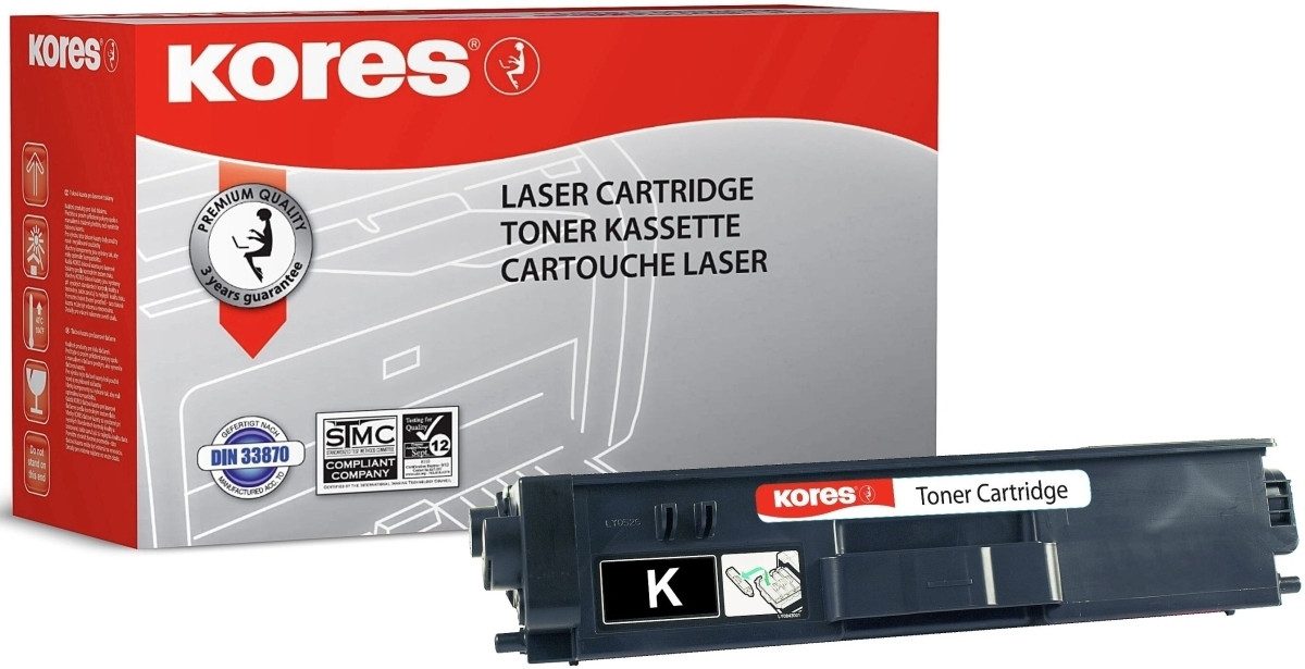KORES Tonerpatrone Tonerkartusche kompatibel mit Brother TN-325bk ca. 4000 Seiten schwarz