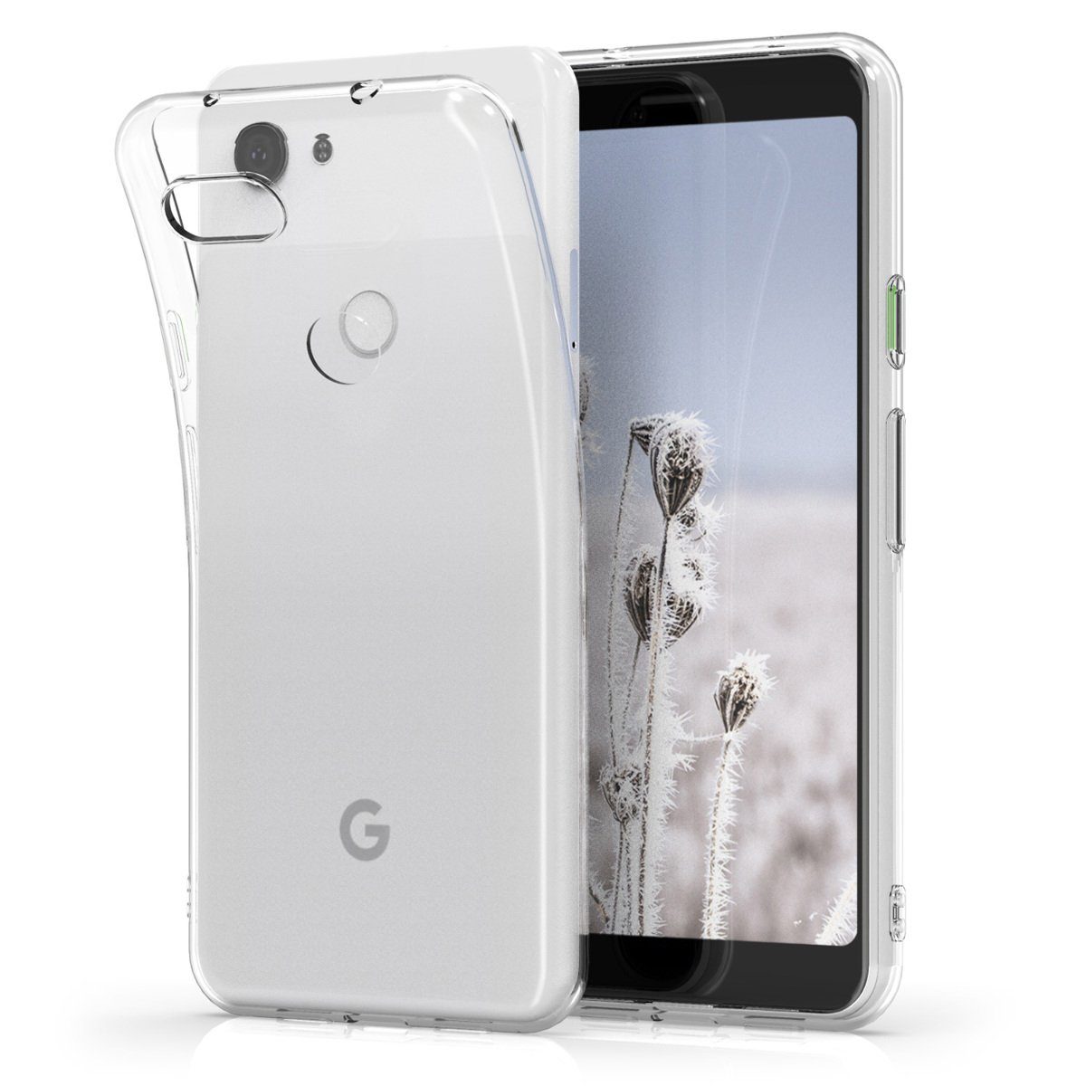 kwmobile Handyhülle Hülle für Google Pixel 3a, Silikon Handyhülle transparent - Handy Case gummiert