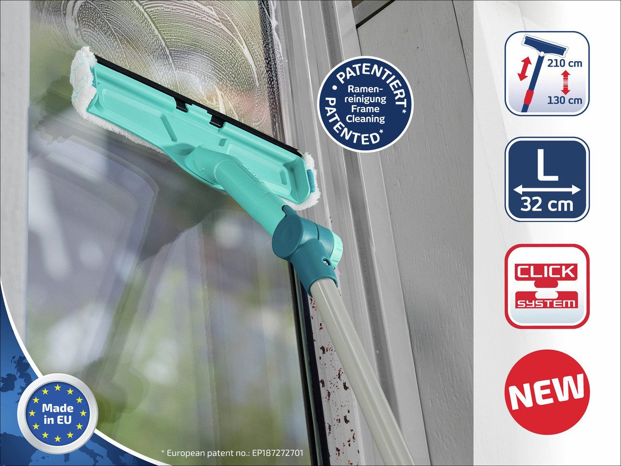 Leifheit Akku-Hand-und Stielstaubsauger Window und Frame Cleaner