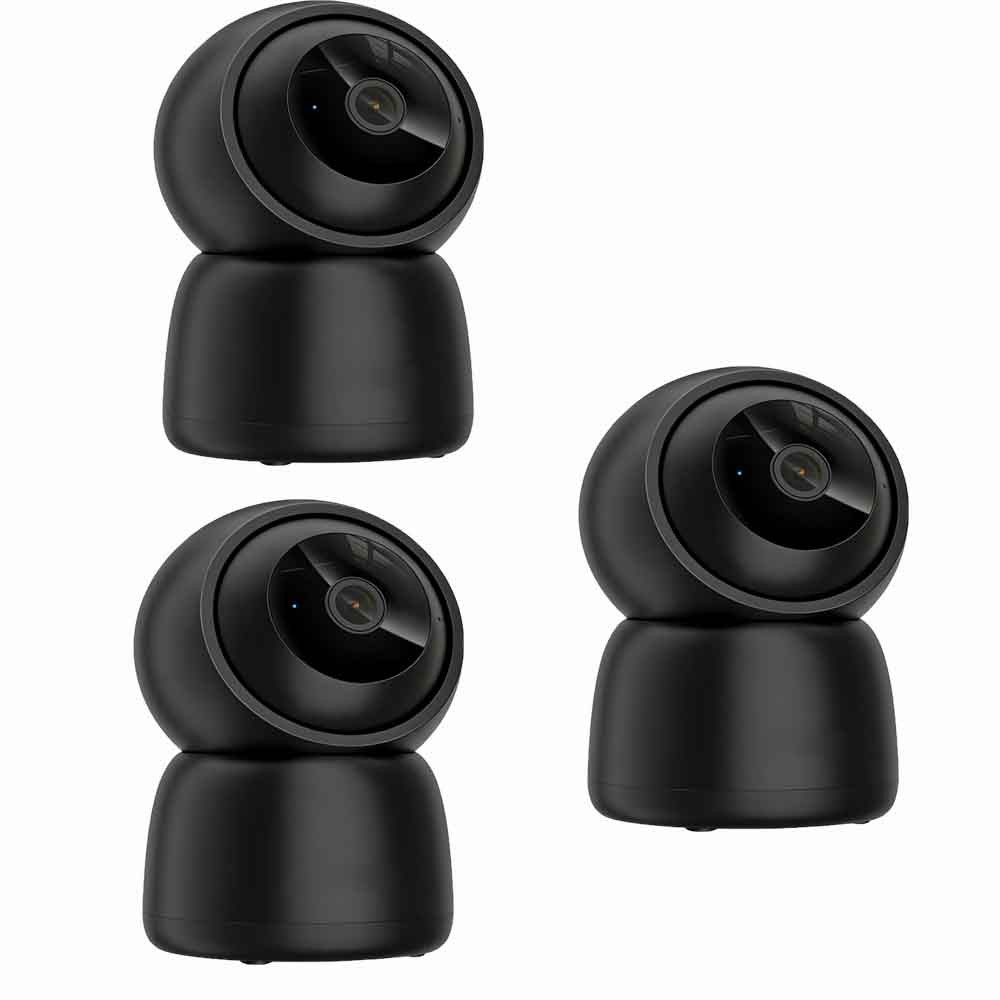 Topcony Überwachungskamera Innen HD 1080p Wifi Mini Kamera Wlan mit Nachtsicht Bewegungserkennung (Innen,Katzen Hunde Kamera, 3-tlg., One Touch Patrol,15M Nachtsicht, Bewegungserkennung, Zwei-Wege-Audio, kompatibel mit Alexa und Google Assistant, für Babys/Haustiere)