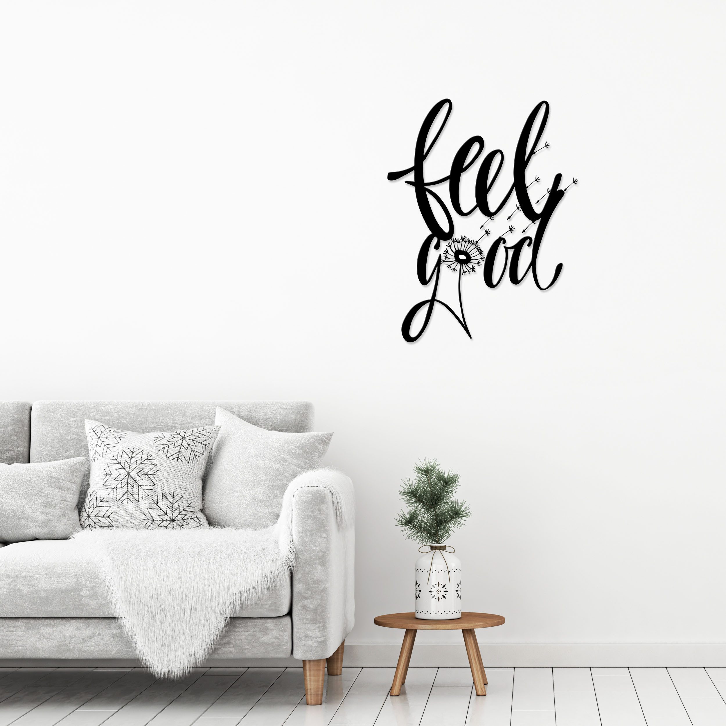 Decortie Wanddekoobjekt Metall Nr36. Feel Good, 47 x 70