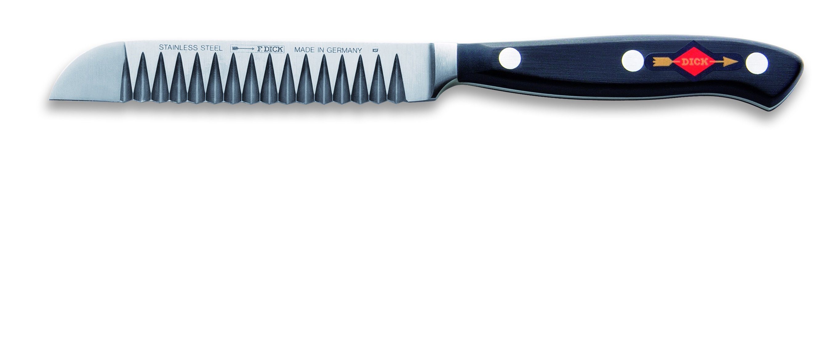 Kochmesser Dick Buntschneidemesser 10 cm Messer für Riffelscheiben 8145010