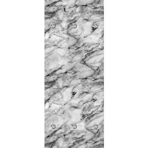 queence Garderobenleiste Marmor, mit 6 Haken, 50 x 120 cm