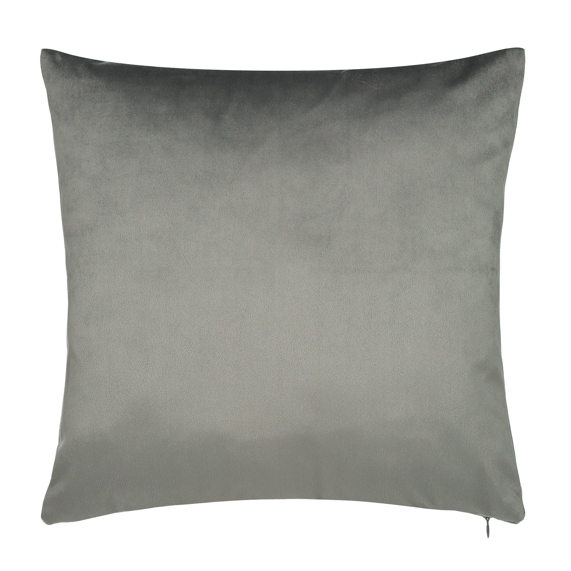 Grau Stilvolle samtigem Kissenbezüge Kissenhülle, aus (2 BARBONS Stoff, Kissenbezug Stück),