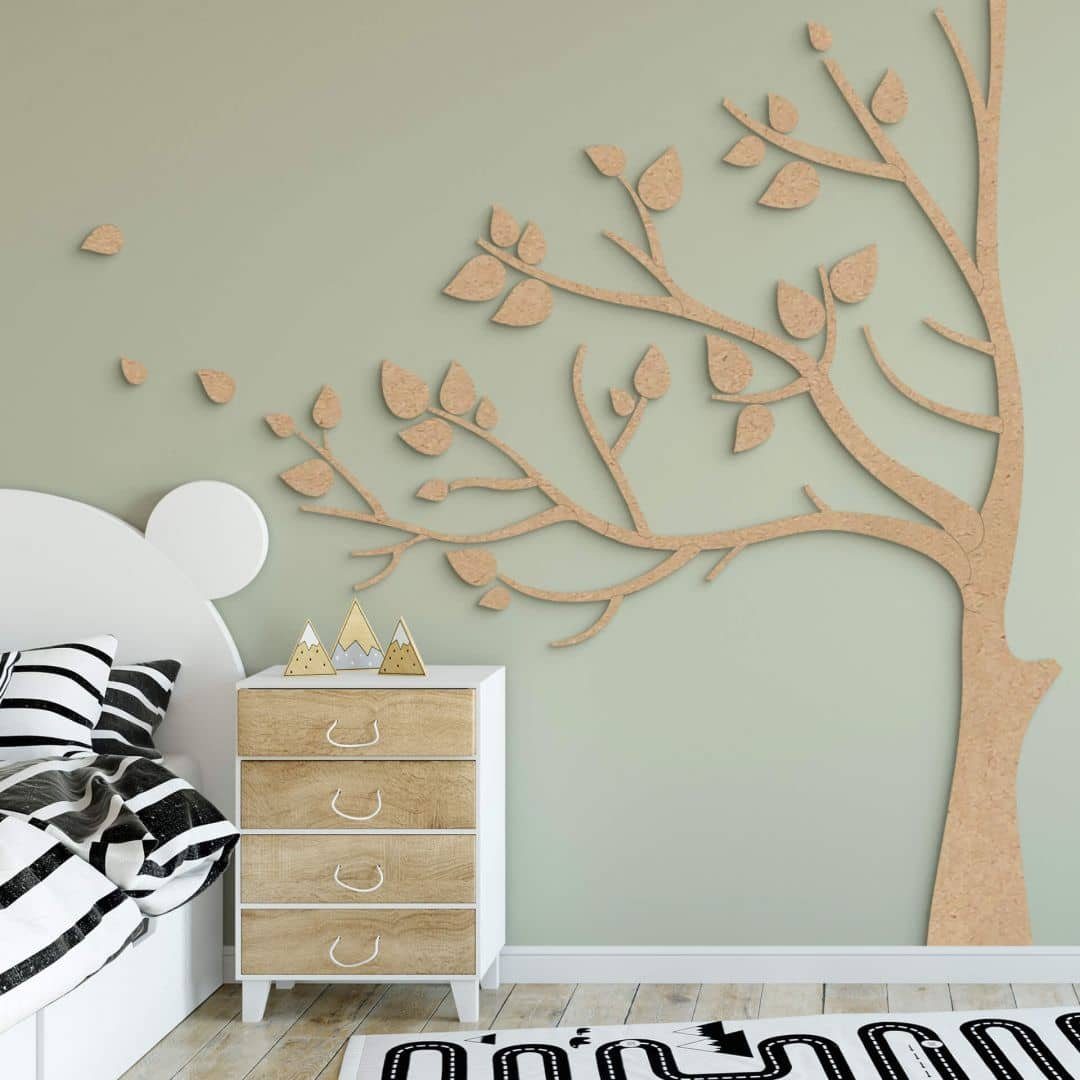 K&L Wall Art Holzbild Lebensbaum Kinderzimmer Boho Deko Baum des Lebens, (Holzposter mehrteilig), Holz Wandbild XXL