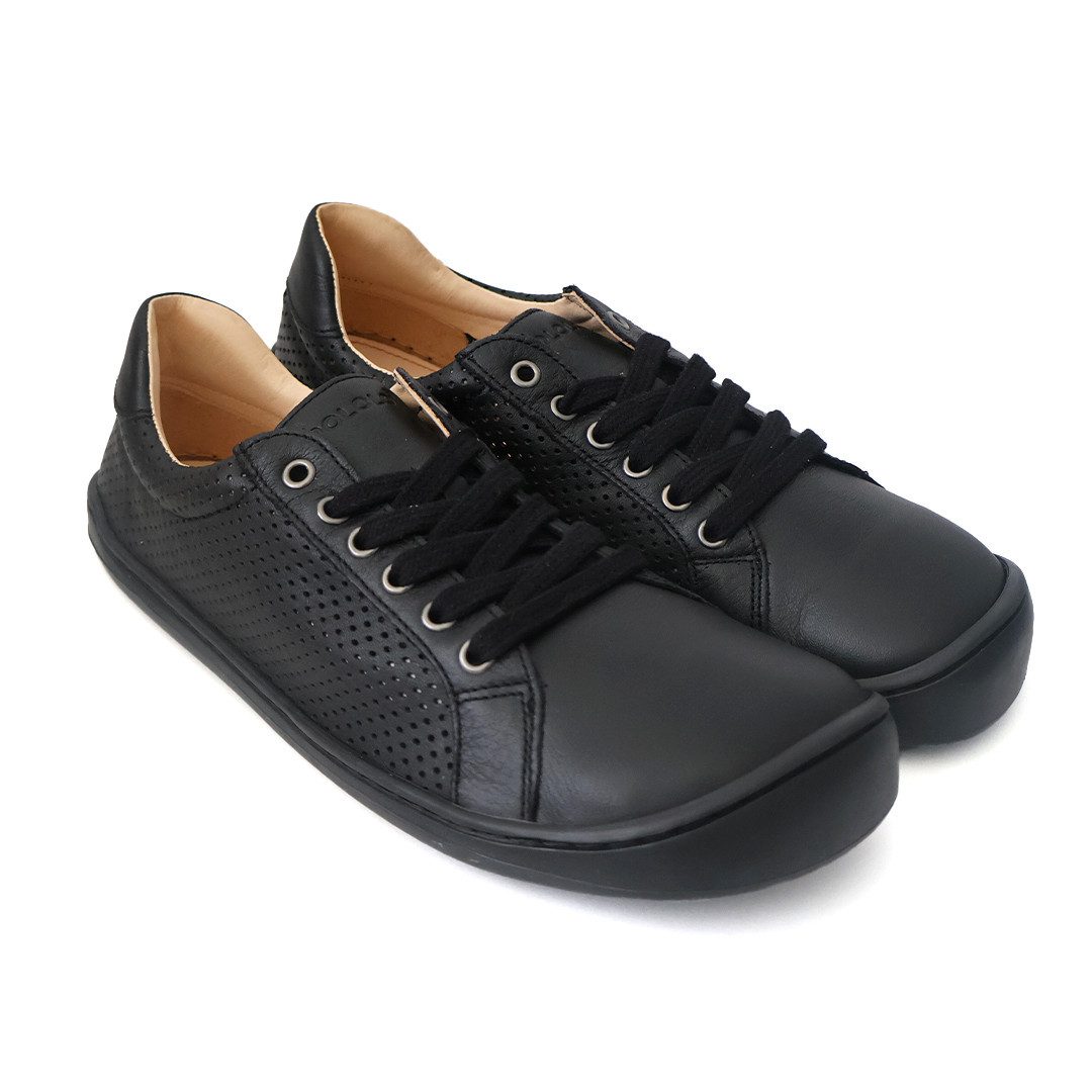 POLOLO Plus Barfußschuh, perforierter Barfußschuh aus Naturleder mit viel Zehenfreiheit