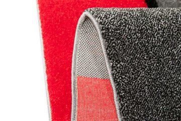 Teppich Designer Teppich Wohnzimmerteppich karo rot grau creme schwarz, Carpetia, rechteckig, Höhe: 13 mm