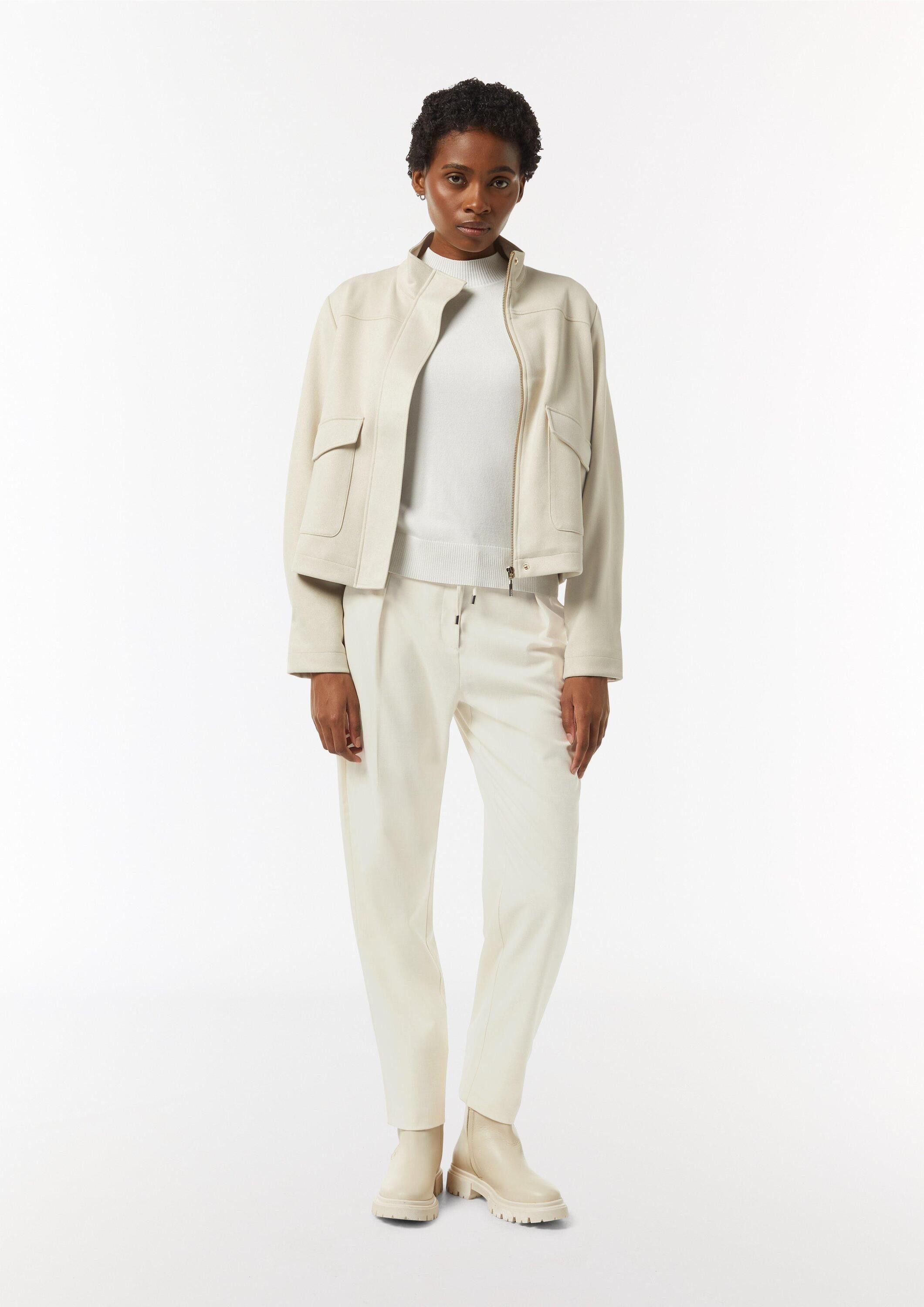 comma 7/8-Hose Hose Weiche Flanellhose mit Schmuckdetail am Bund günstig online kaufen