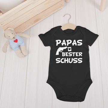 Shirtracer Shirtbody Papas bester Treffer - weiß Geschenk Vatertag Baby