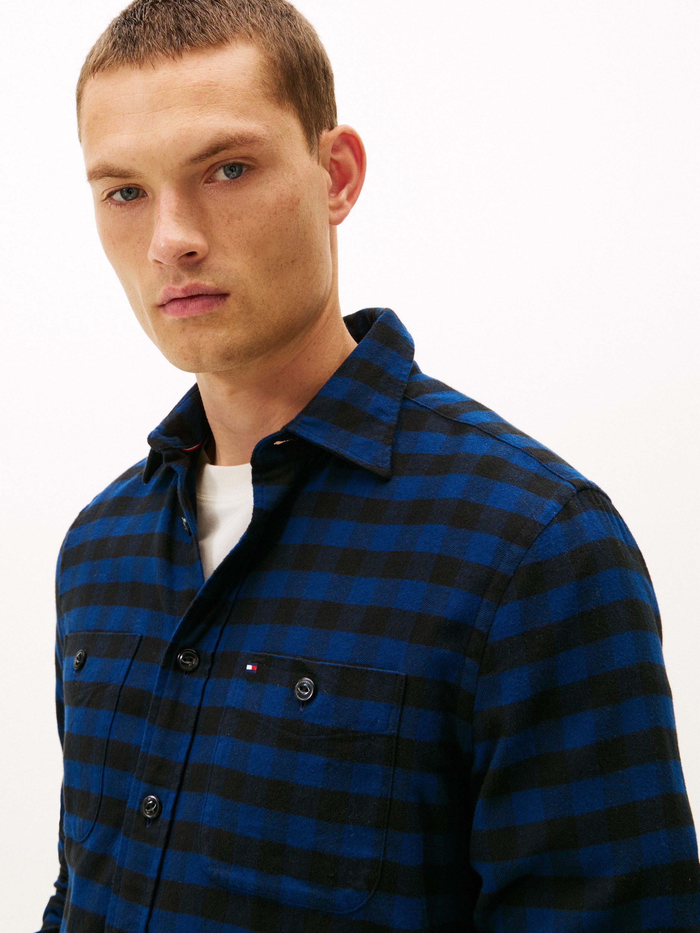 Tommy Hilfiger Langarmhemd BUFFALO CHECK regular fit, Kentkragen, kariert günstig online kaufen