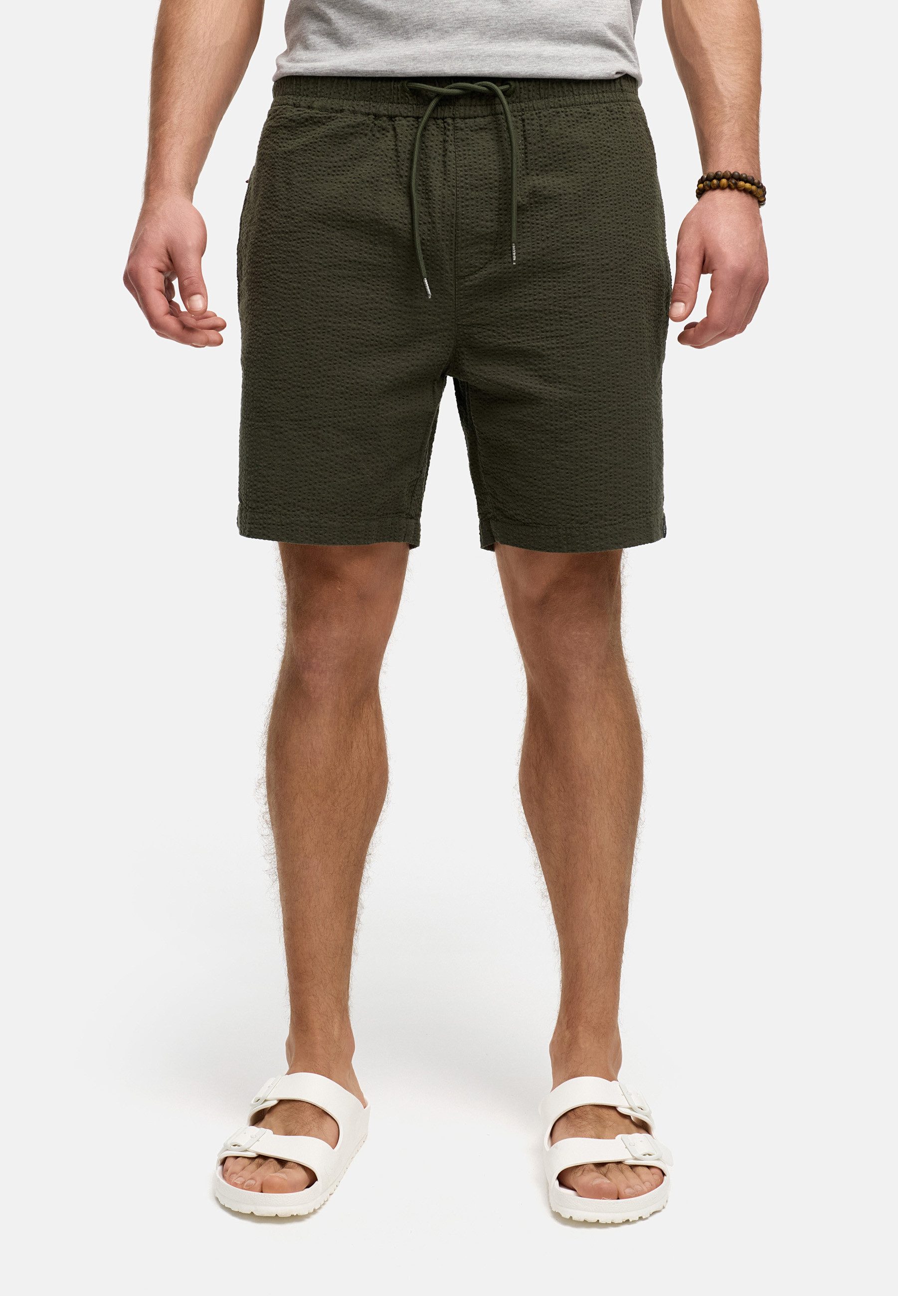 INDICODE Shorts Herren INAlizzo Sommershorts Herrenshorts aus Seersucker-Material für maximale Luftzirkulation an warmen Tagen
